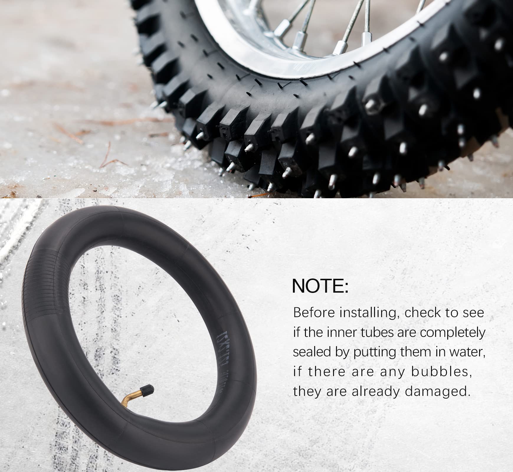 NOTETOUPT Tube Inner Tube 12.5 x 2.25 for Pocket Bikes & Scooters - 2 Pack, Rubber