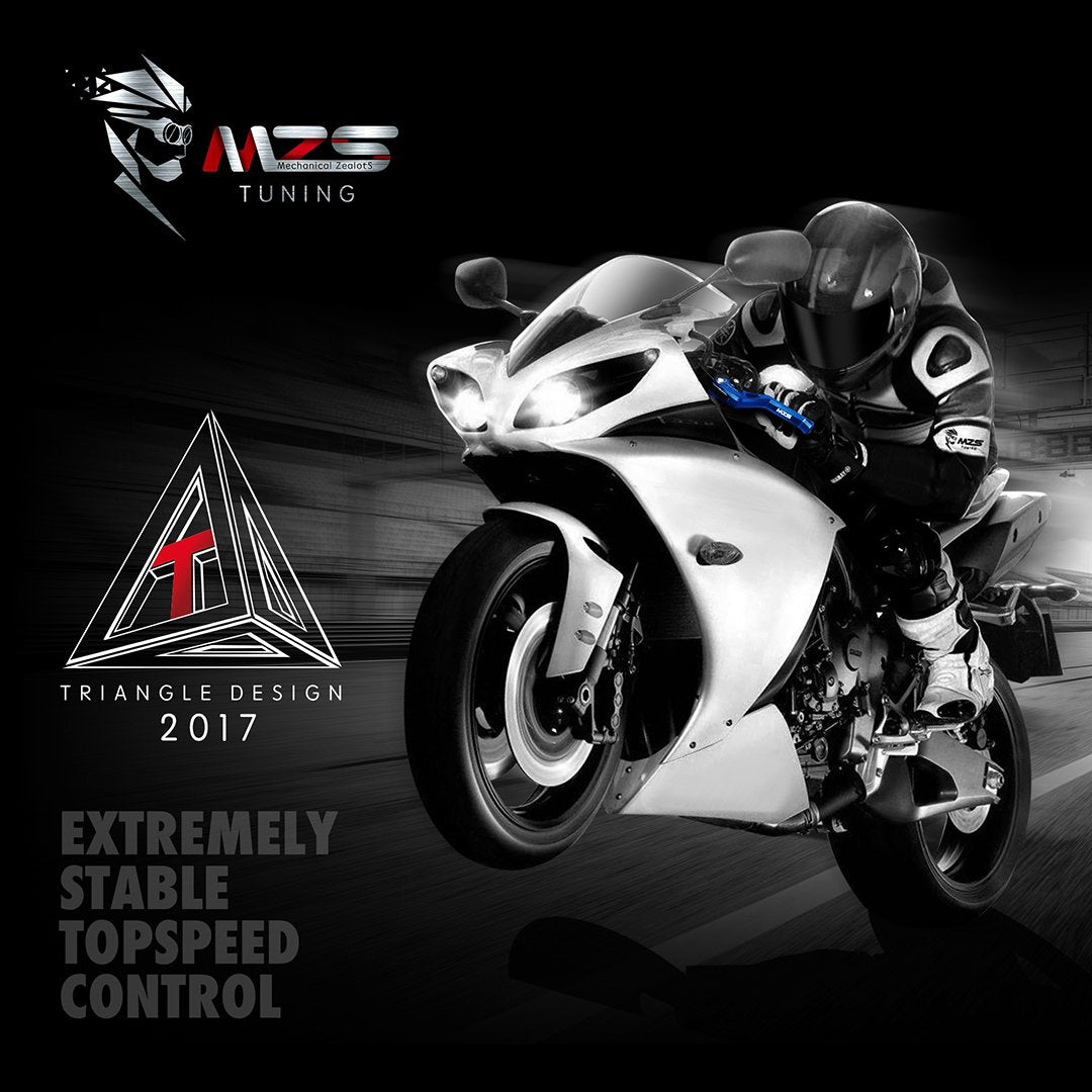 MZS Adjustable Blue Motorcycle Clutch Brake Levers for Vulcan S 650, Z900, Z650, EX650, KLE650, KLZ1000 - Short Design