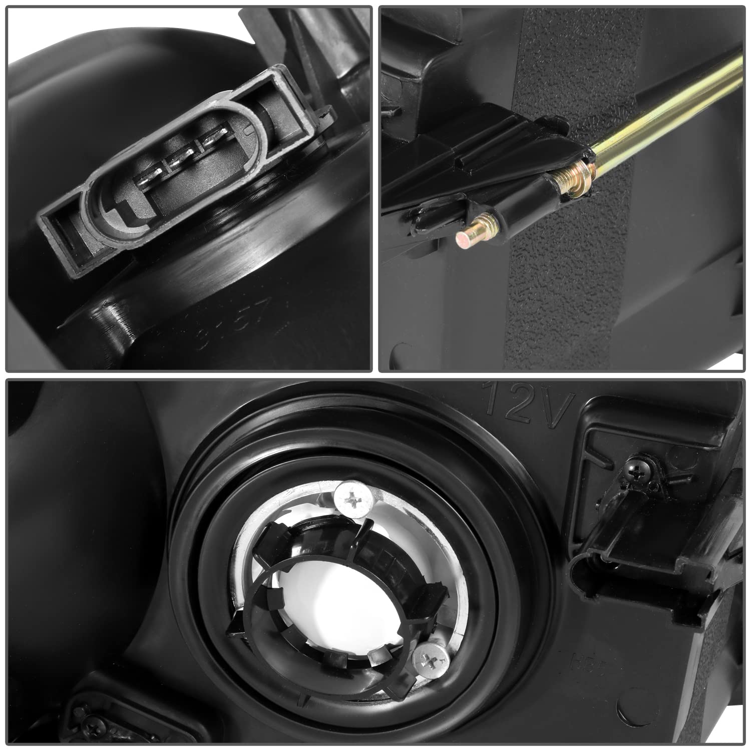 Dna Motoring Hl-Oh-Dr02-Sm-Am Smoke Lens Amber Corner Headlights Compatible With 02-05 Ram 1500/03-05 Ram 2500 3500, Left & Righ