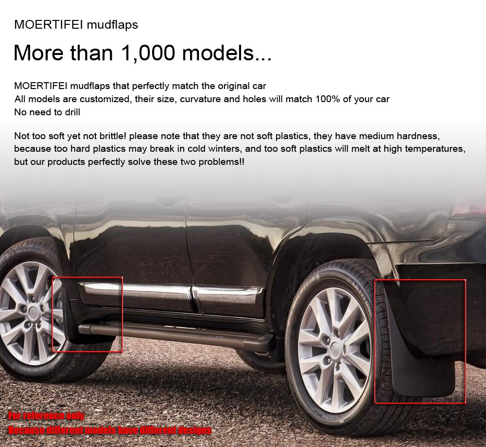 Moertifei Car Mudguard Fender Mud Flaps Splash Guard Compatible With Volvo Xc90 2016 2017 2018 2019 2020 2021 2022 2023 2024