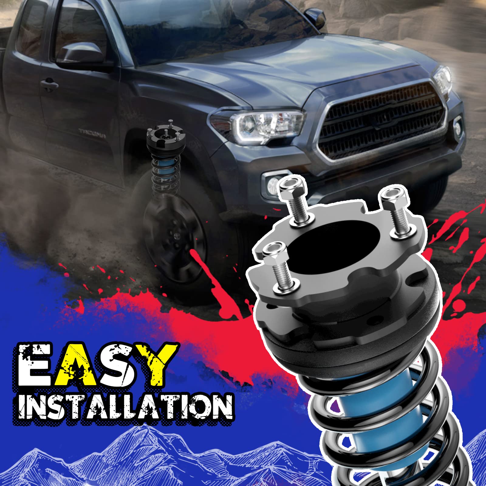 KSP PERFORMANCE Colorado Full Lift Kit - 3" Front & 2" Rear, Carbon Steel, Model KS-9K018-32, Compatible with 2015-2021 Chevy Colorado &