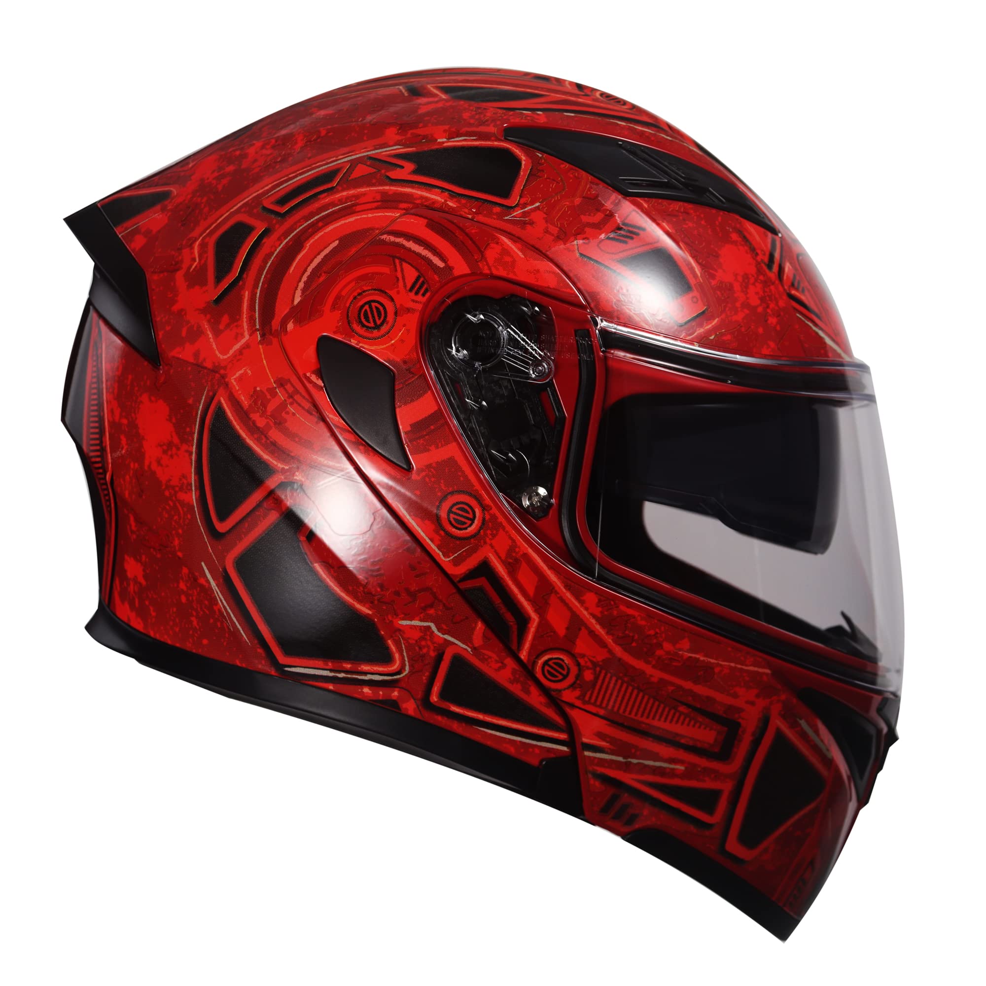 KYPARA Dual Visor Modular Full Face Helmet, Large, Multi-Color, DOT Certified, ABS Material