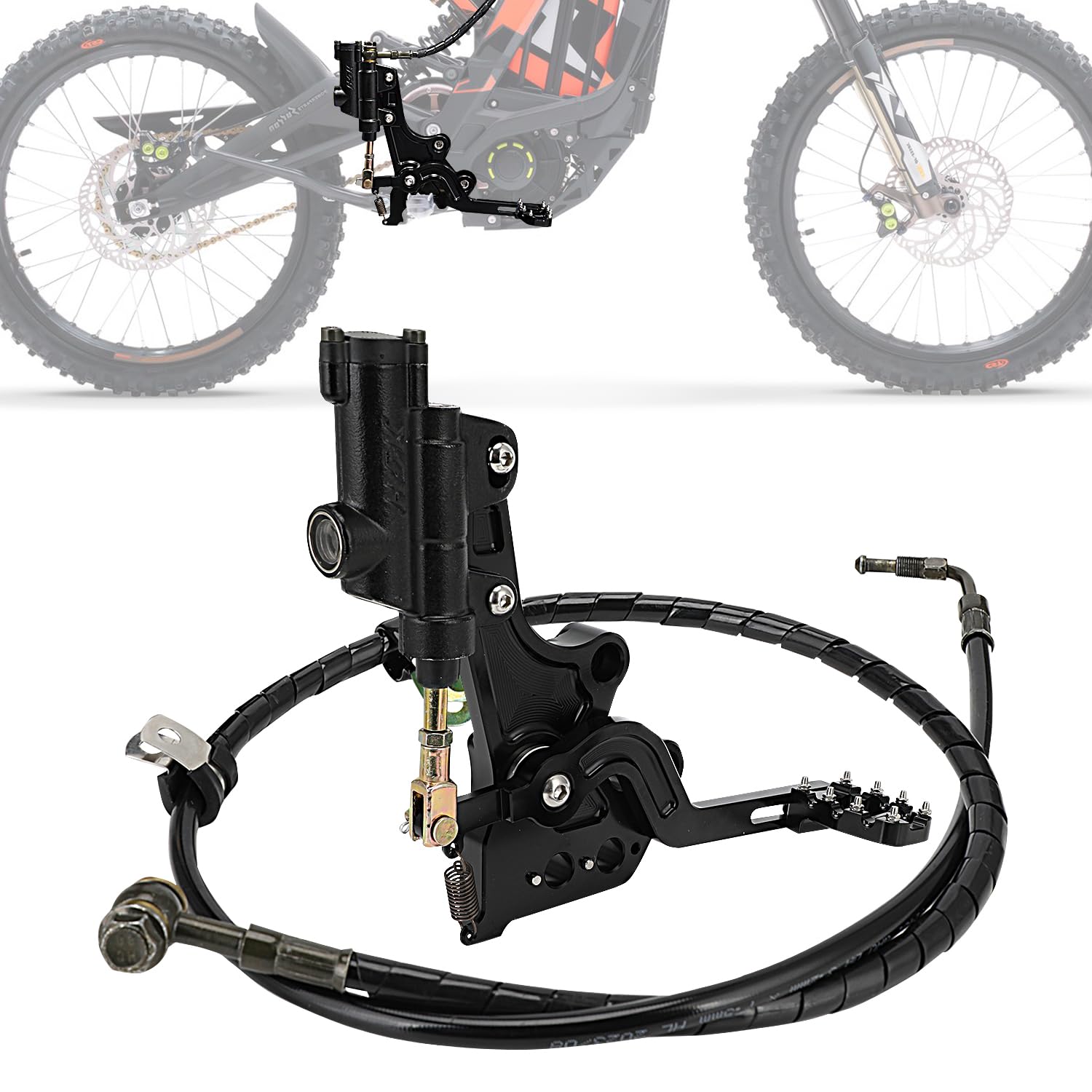 Iuvwisn Motorcycle Hydraulic Foot Brake Pedal Lever Kit Cnc For Surron Sur Ron Light Bee X/S/Lbx Segway X260 X160 Electric Dirt Bike Ebike