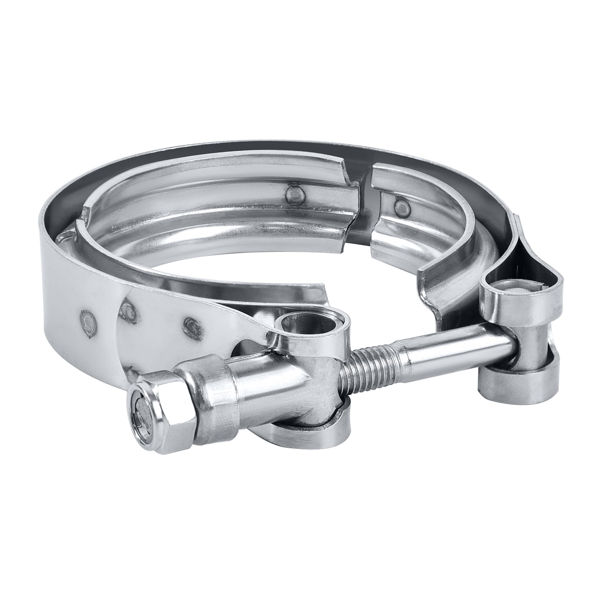 Evil Energy 3.0 Inch V Band Clamp For Flange Kit Stainless Steel 4Pcs (No Flanges)