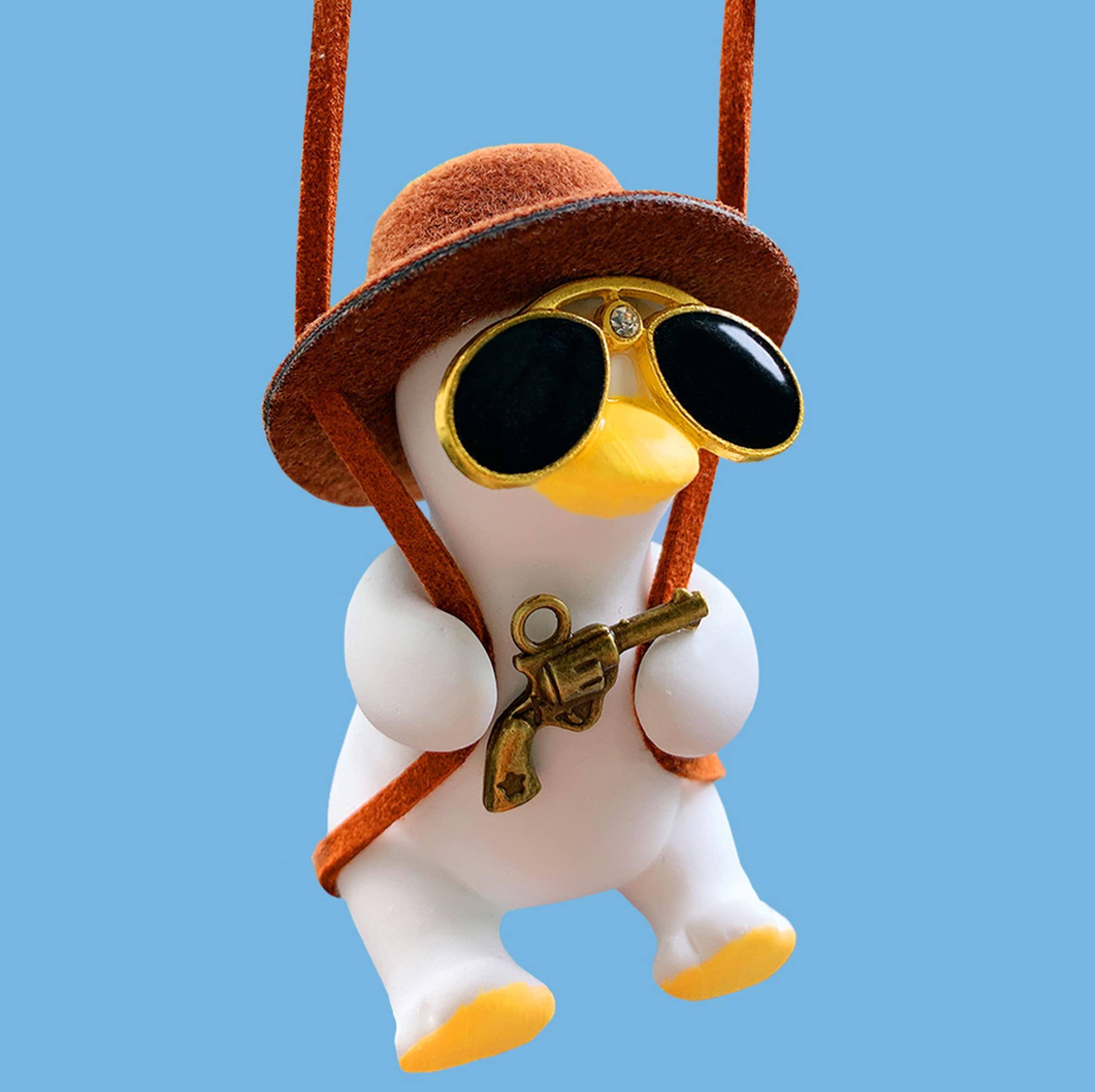 Cute Car Accessories, Swinging Duck Car Hanging Ornament, Rear View Mirror Accessories, Automotive Interior Decorations, Ideal Small Gifts For Women/Men/Kids
