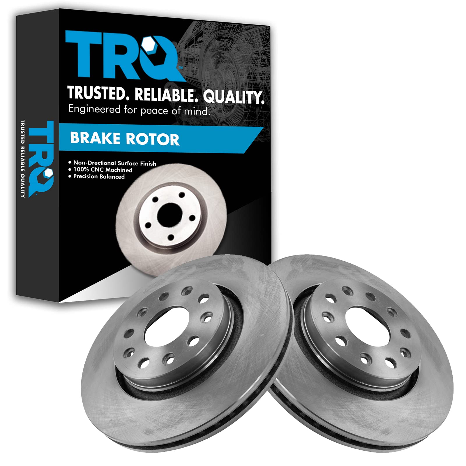 Trq Front Brake Rotors Set Vented Compatible With 2020-2021 Jeep Gladiator 2018-2021 Wrangler