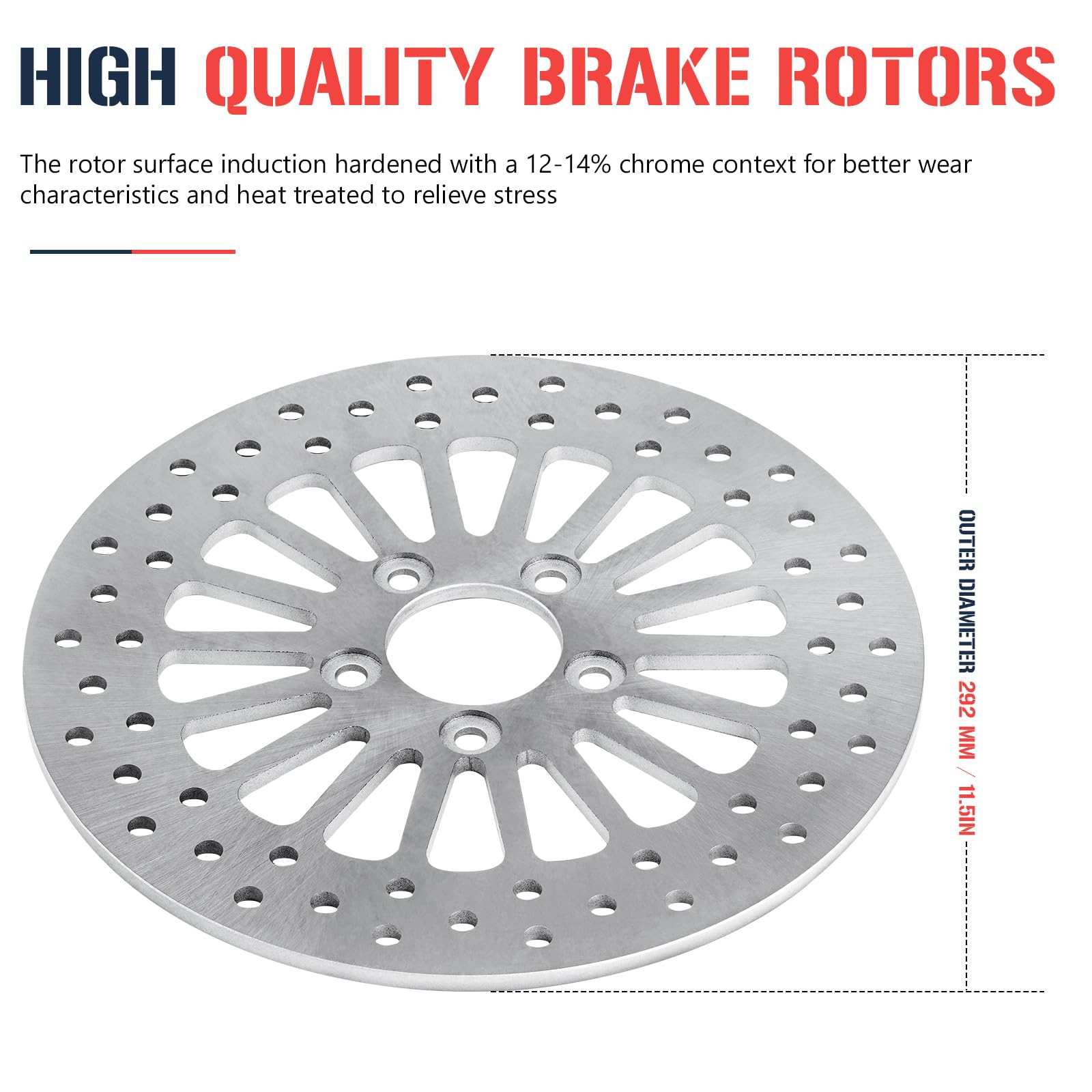 Front Brake Rotors Pads Set for Harley Davidson Electra Glide for Road King for Road Glide for Street Glide, for FLHR,FLHRI/FLHT