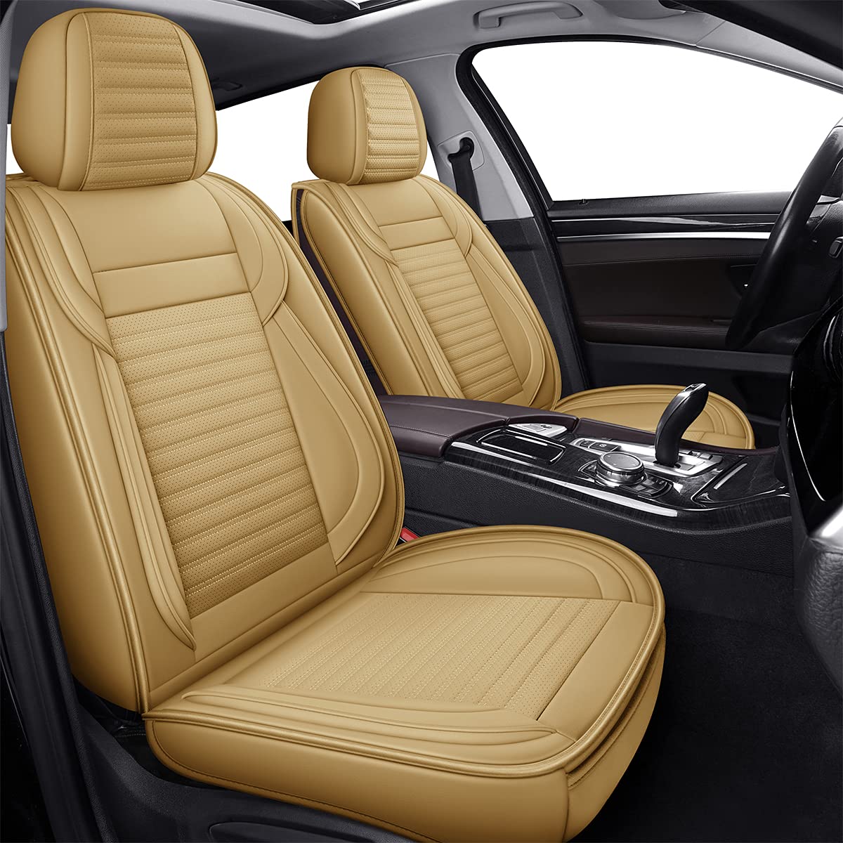 Lingvido Car Seat Covers,Breathable And Waterproof Faux Leather Automotive Seat Covers For Cars Suv Pick-Up Truck Sedan,Universa