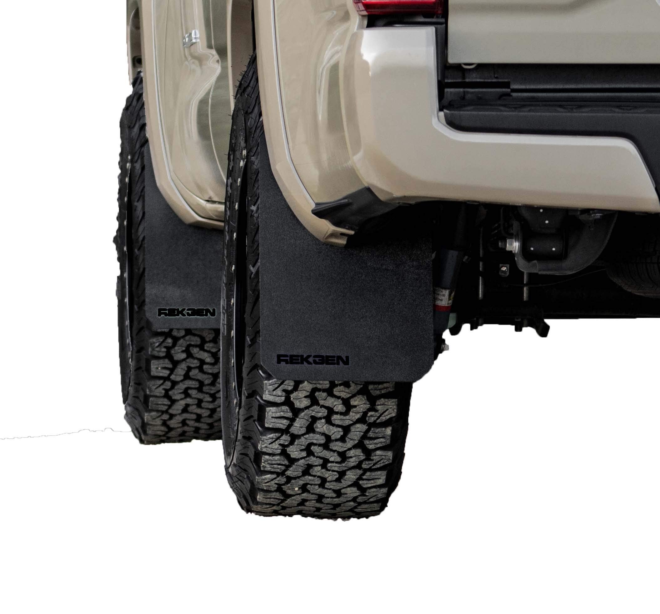 Rek Gen Mud Flaps Compatible With Tacoma Gen3 (2016+) (Stock, Black)