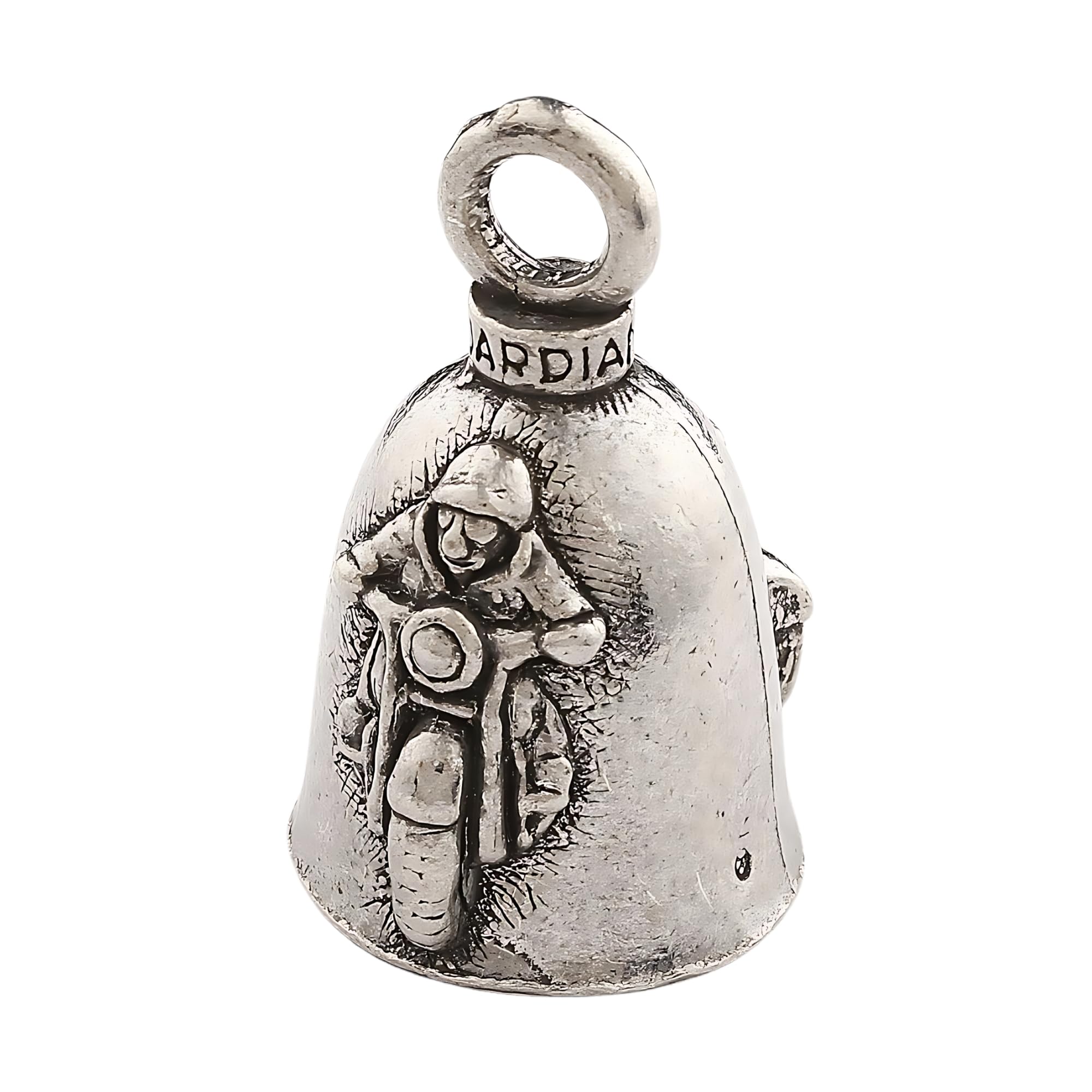 Guardian Bell Trike Good Luck Bell W/Keyring & Black Velvet Gift Bag | Motorcycle Bell | Lead-Free Pewter | Good Luck Gift To Fr