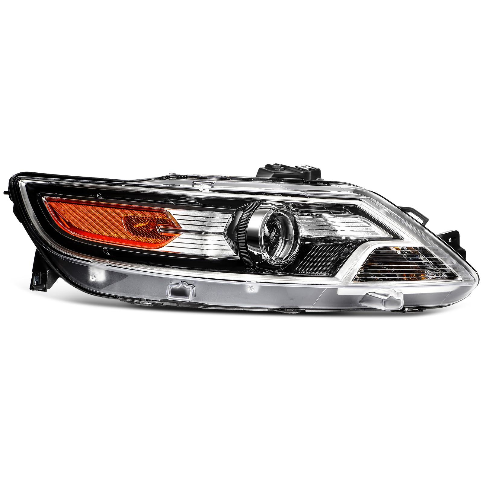 LBRST Headlight assembly Fit For Ford For Mustang 1999-2004 Clear Lens Black Housing Clear Reflector Driver and Passenger Side F