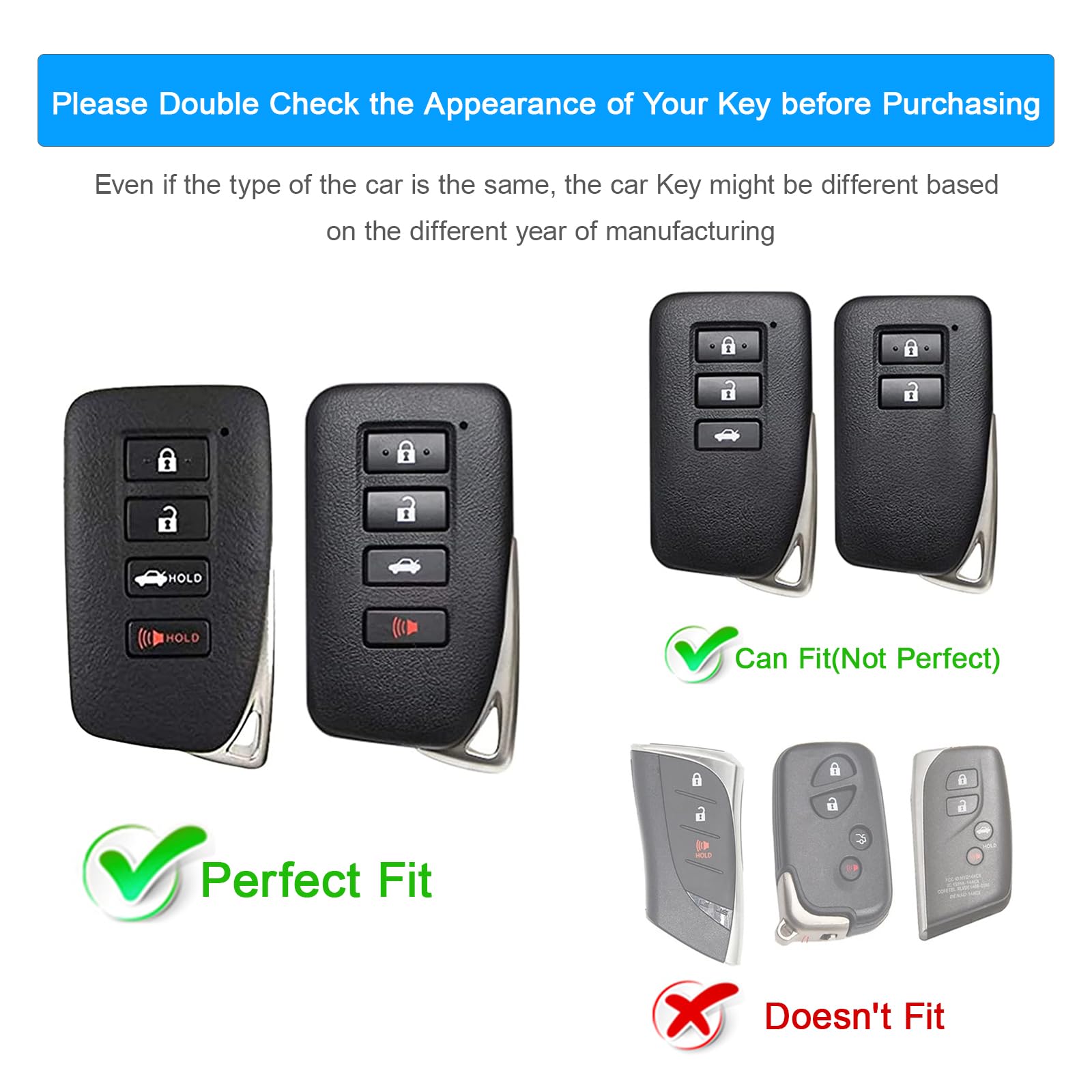Koaudb Silicone Rubber Key Fob Cover Compatible With Lexus Rx Es Gs Ls Nx Rs Gx Lx Rc Lc Is 2 3 4 Buttons Full Protection Smart