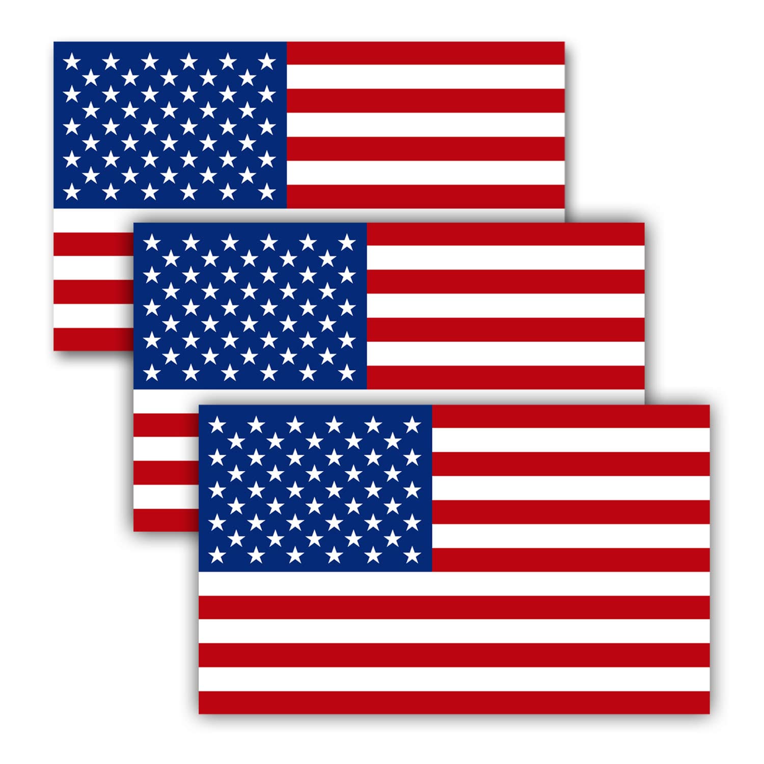 WZCNDIDI American Flag Decal,3pcs USA Flag Decal Sticker, Reflective Car Stickers for Cars/Trucks - Support US Military