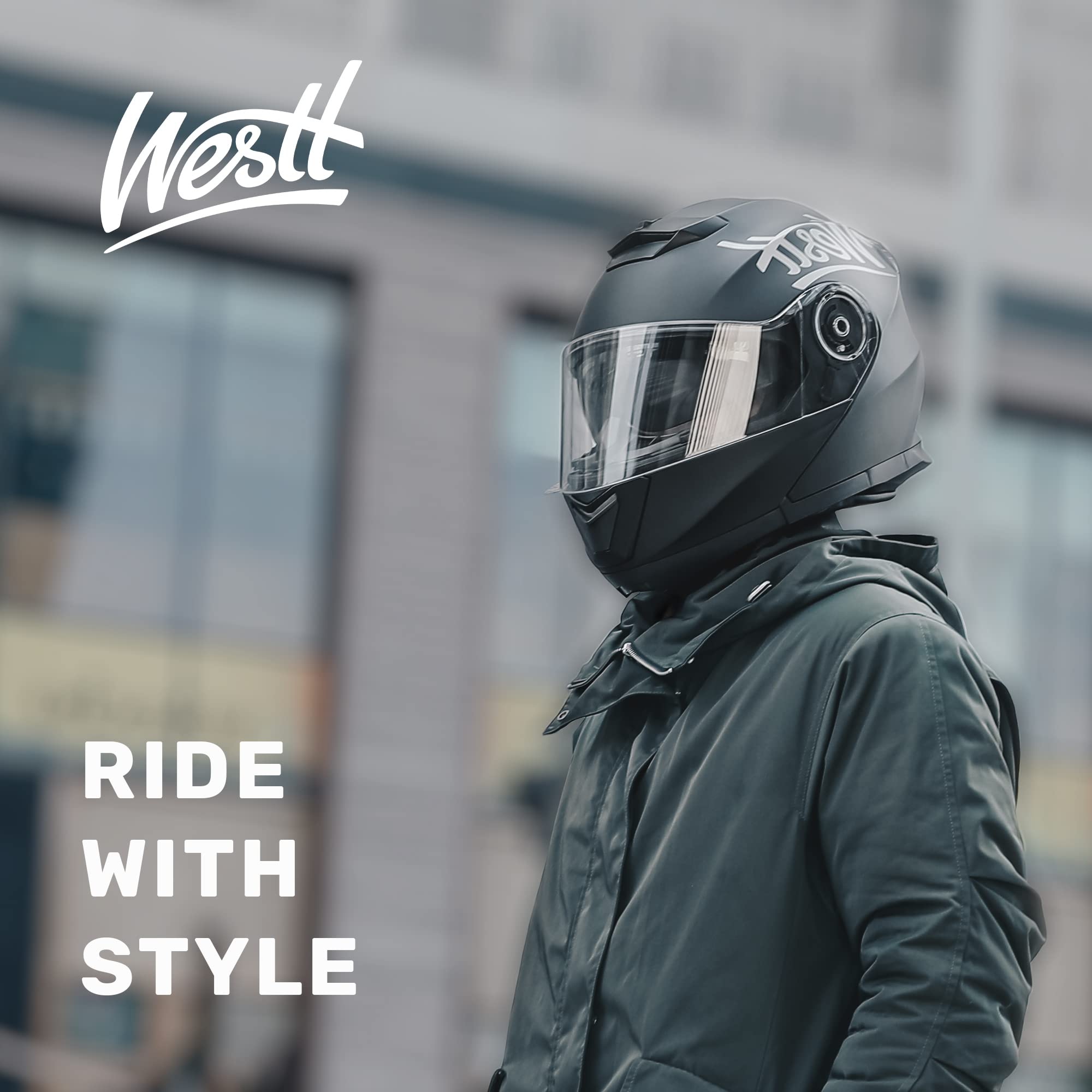 Westt Modular Motorcycle Helmet - Dot Helmets For Motorcycles Dual Visor - Atv Helmet Adult Dirt Bike Motocross Helmets Chin Liftable(S/Gray Torque X)