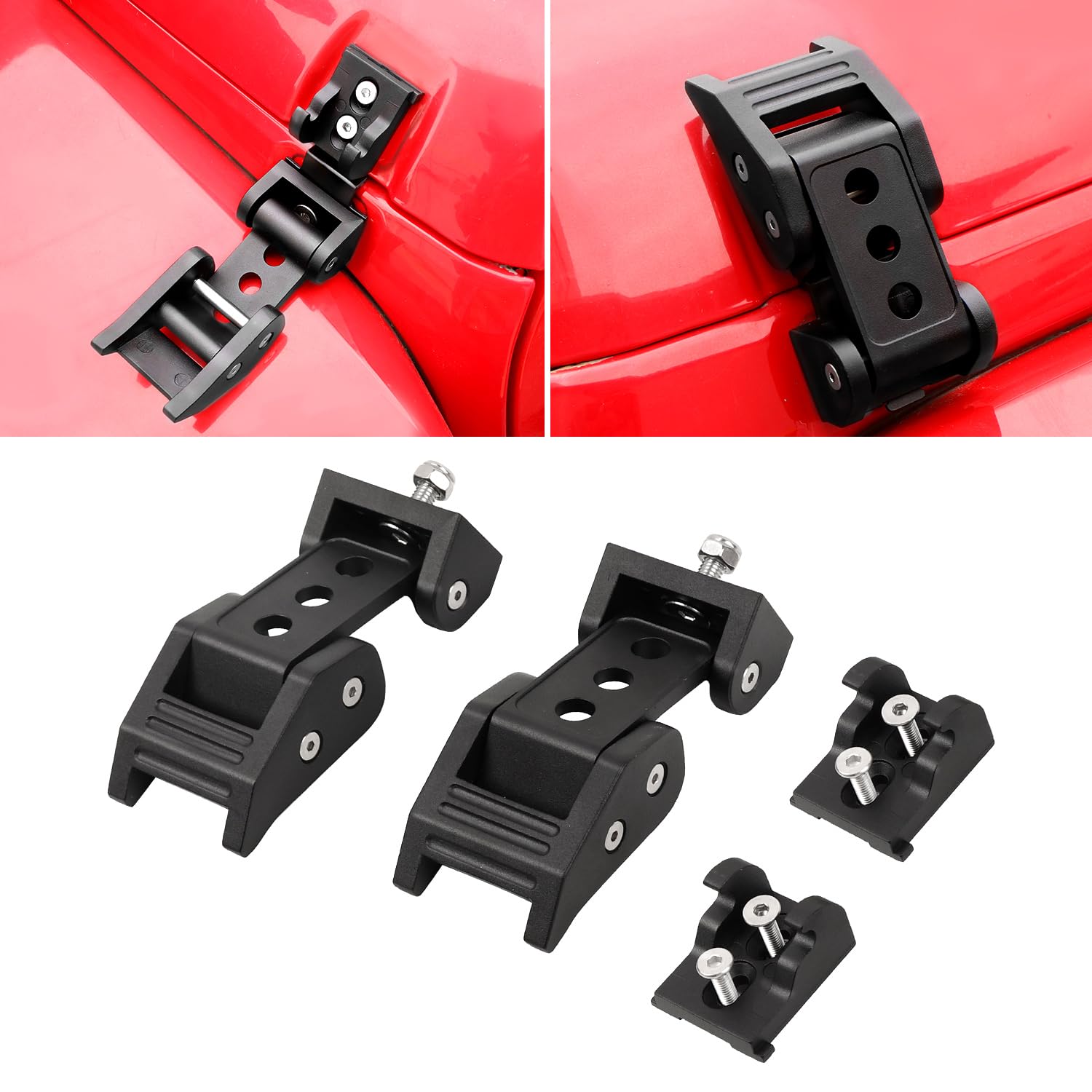 Rt-Tcz For Wrangler Hood Latch Lock Catch, Aluminum Hood Latches For Jeep Wrangler Jk Jku 2007-2017 Jl Jlu 2018-2025 Gladiator J
