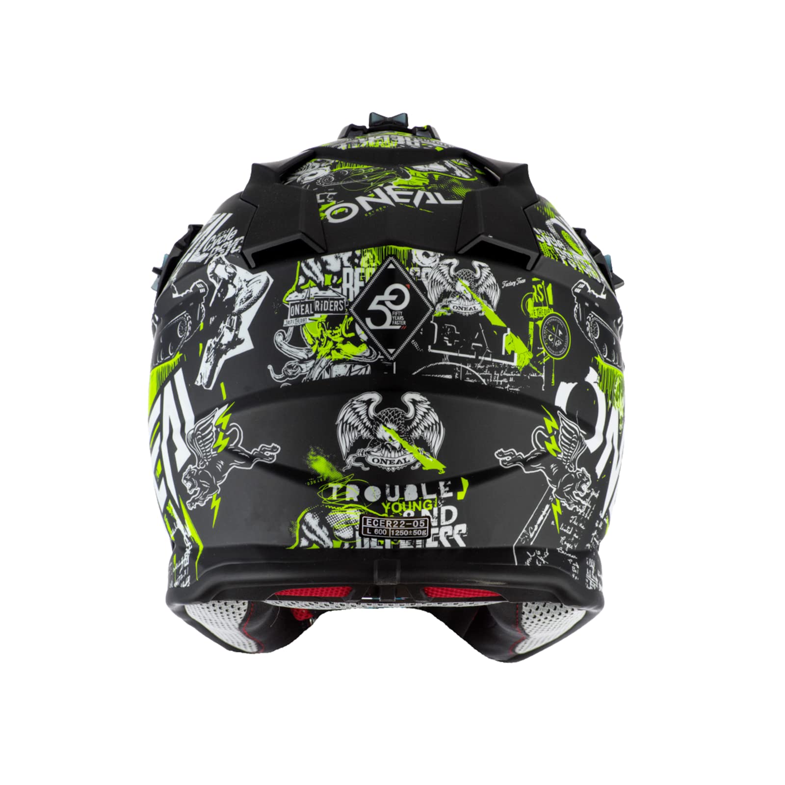 O'Neal - 0200-472 2Srs Youth Helmet Attack, Black/Neon Yellow, S
