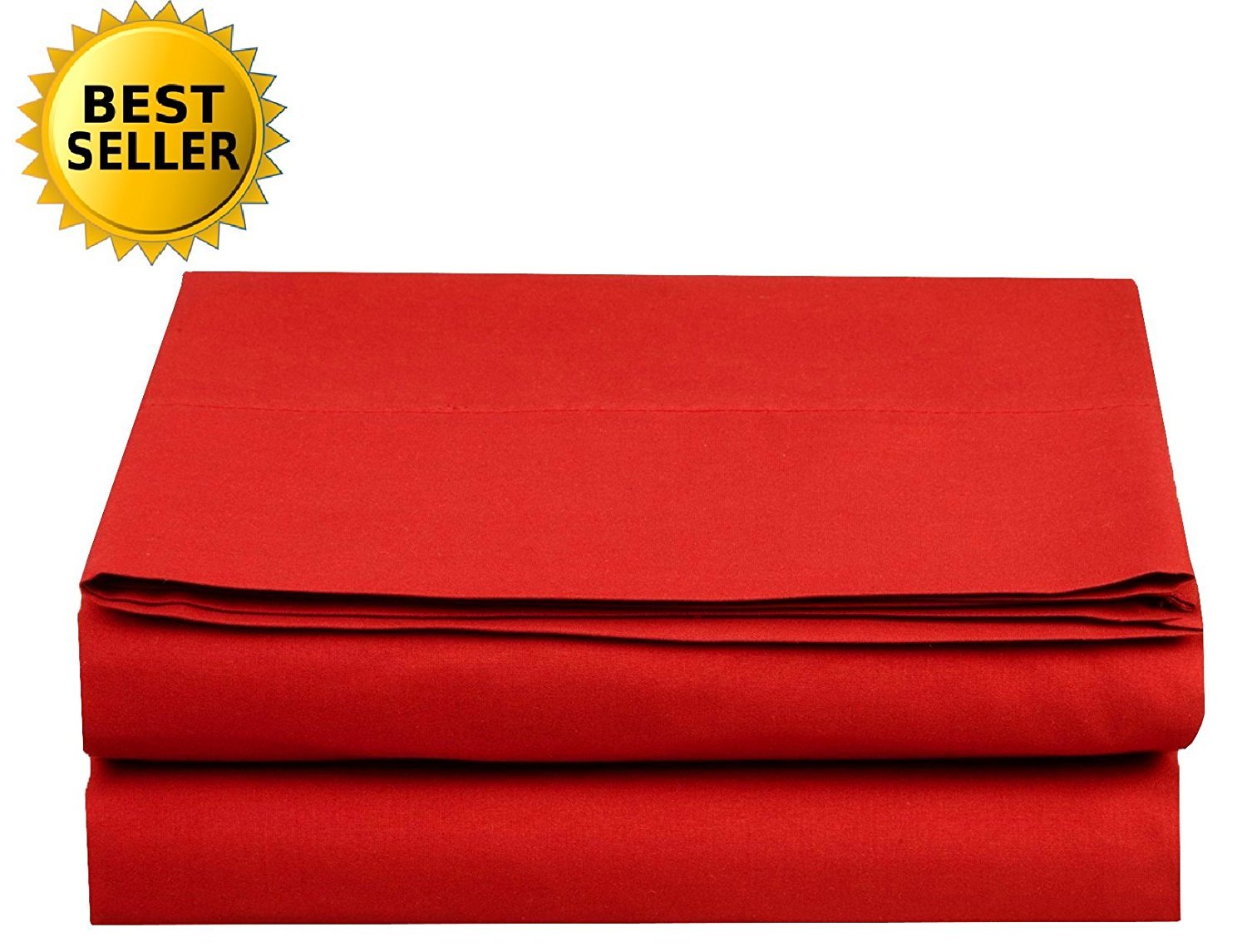 Luxury Flat Sheet On Amazon Elegant Comfort Wrinkle-Free 1500 Premier Hotel Quality 1-Piece Flat Sheet, California King Size, Re