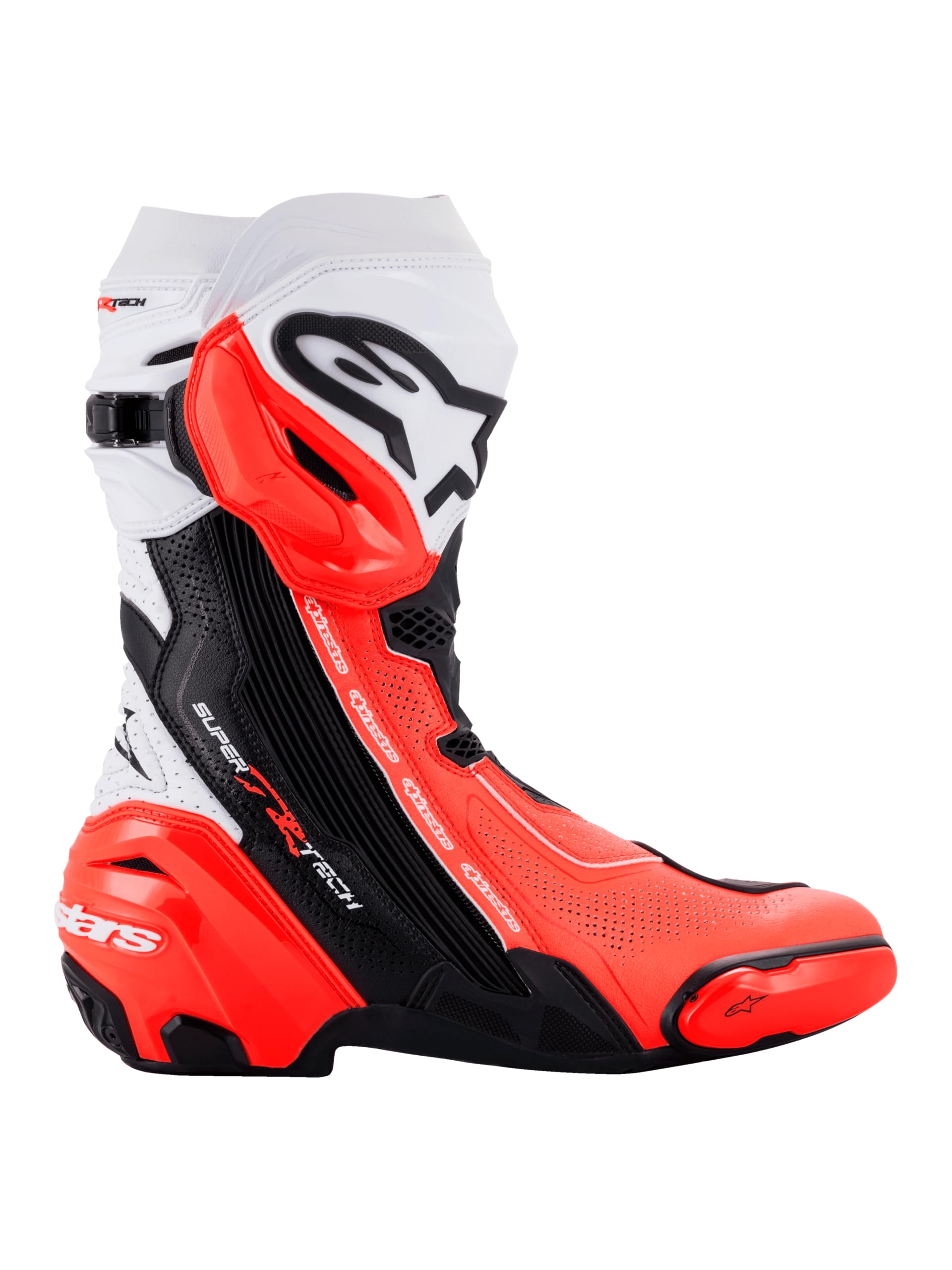Alpinestars Supertech R Vented Boots-Black/White/Red Fluo-44