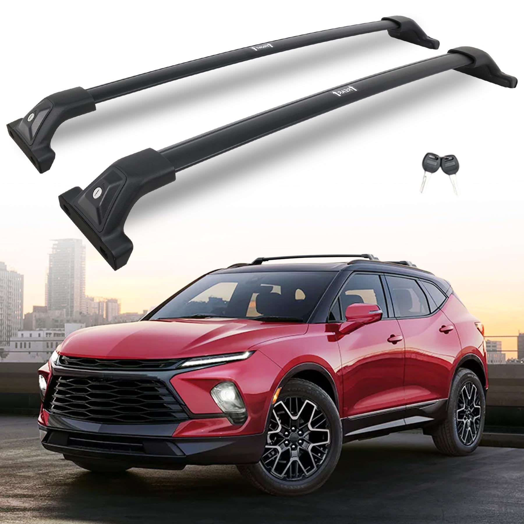 Snailfly 265 lbs Lockable Roof Rack Cross Bars Fit for 2019-2026 Chevy Chevrolet Blazer with Side Rails (Not for EV), Aluminum C