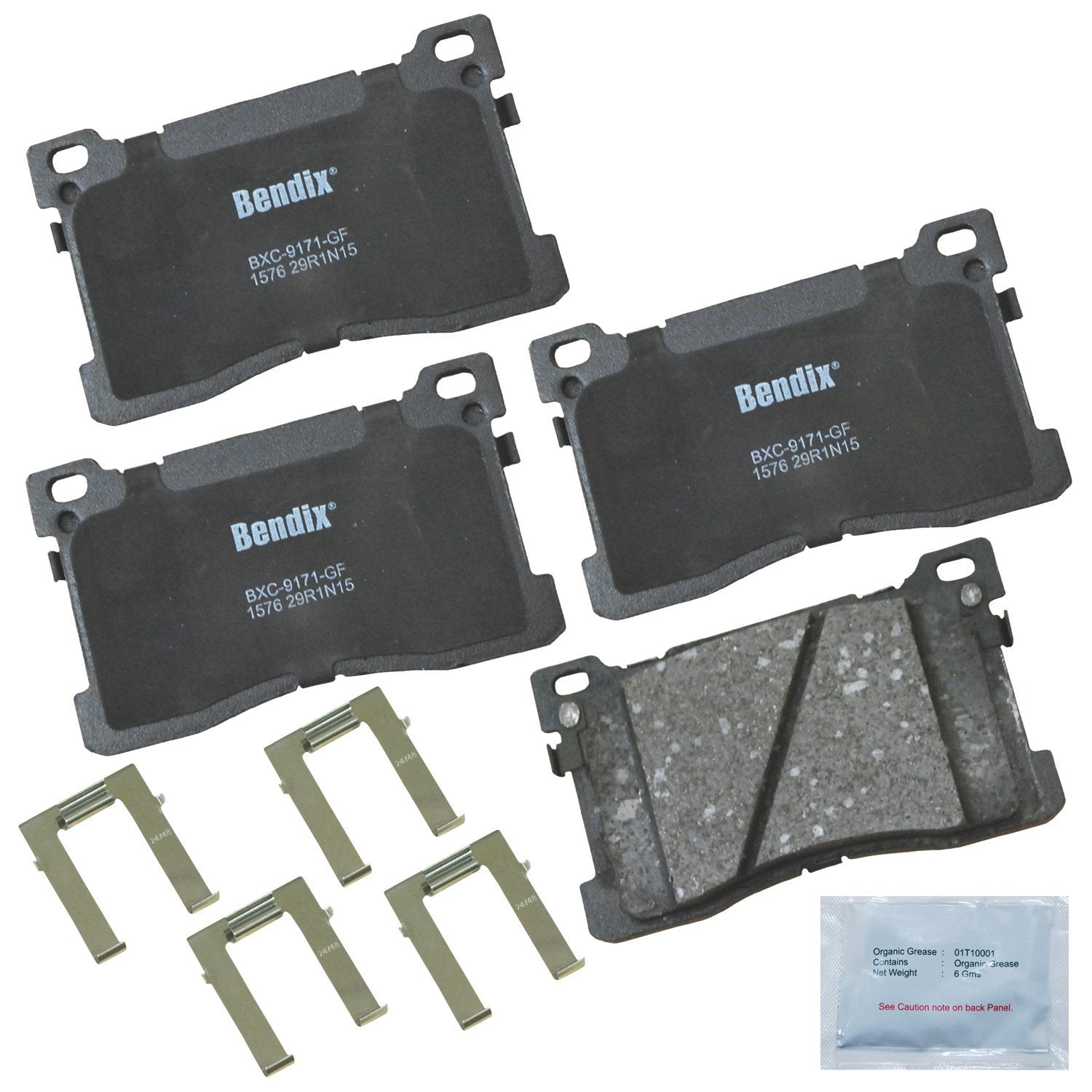 Bendix Priority1 Cfc1576 Ceramic Front Brake Pads For Hyundai Equus 2016-2012, Kia K900 2017-2015