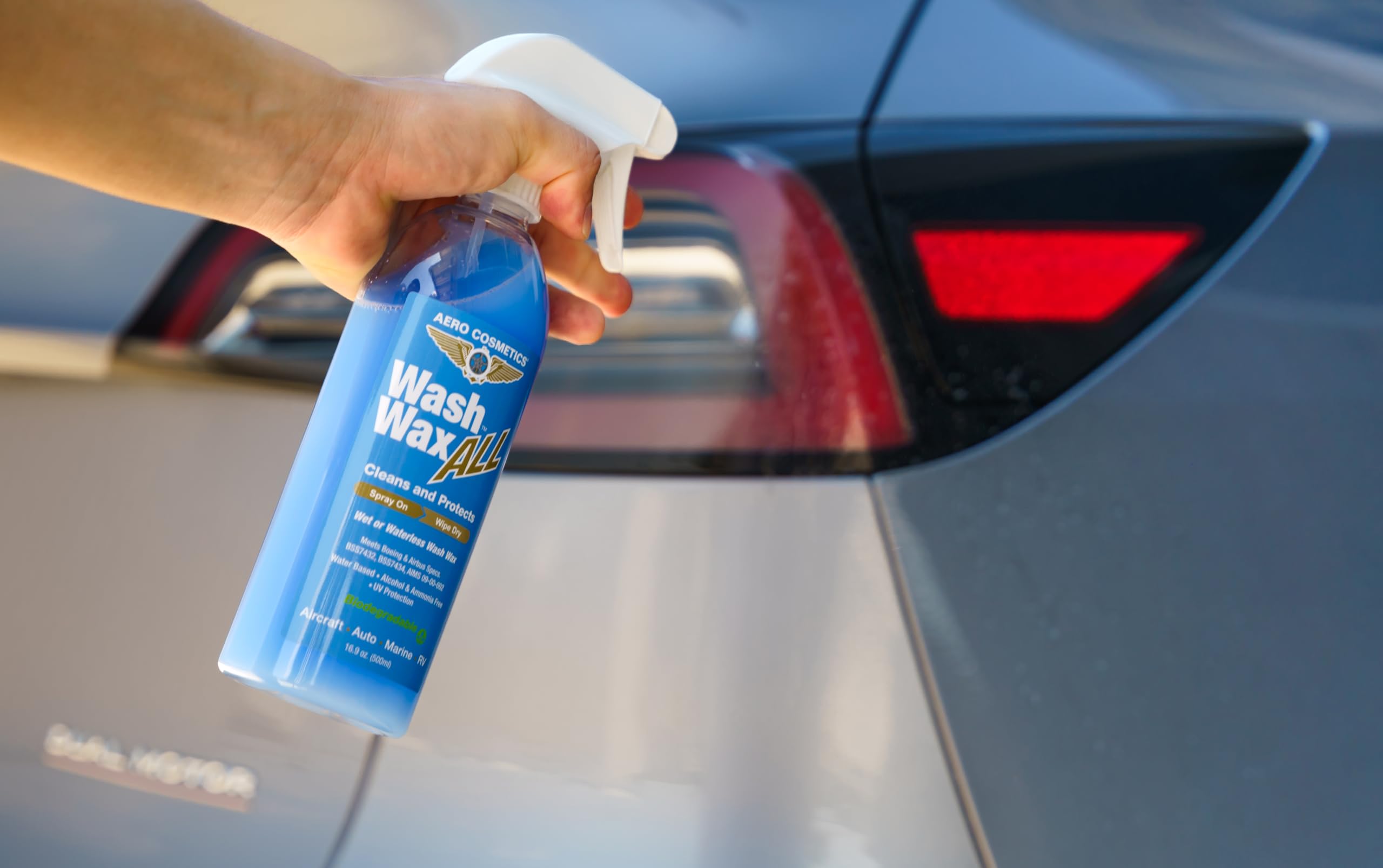 Wet Or Waterless Car Wash Wax Kit 32 Fl. Oz, Uv Protection. Cleans, Protects, And Shines. Aircraft Quality Just Spray On And Wip