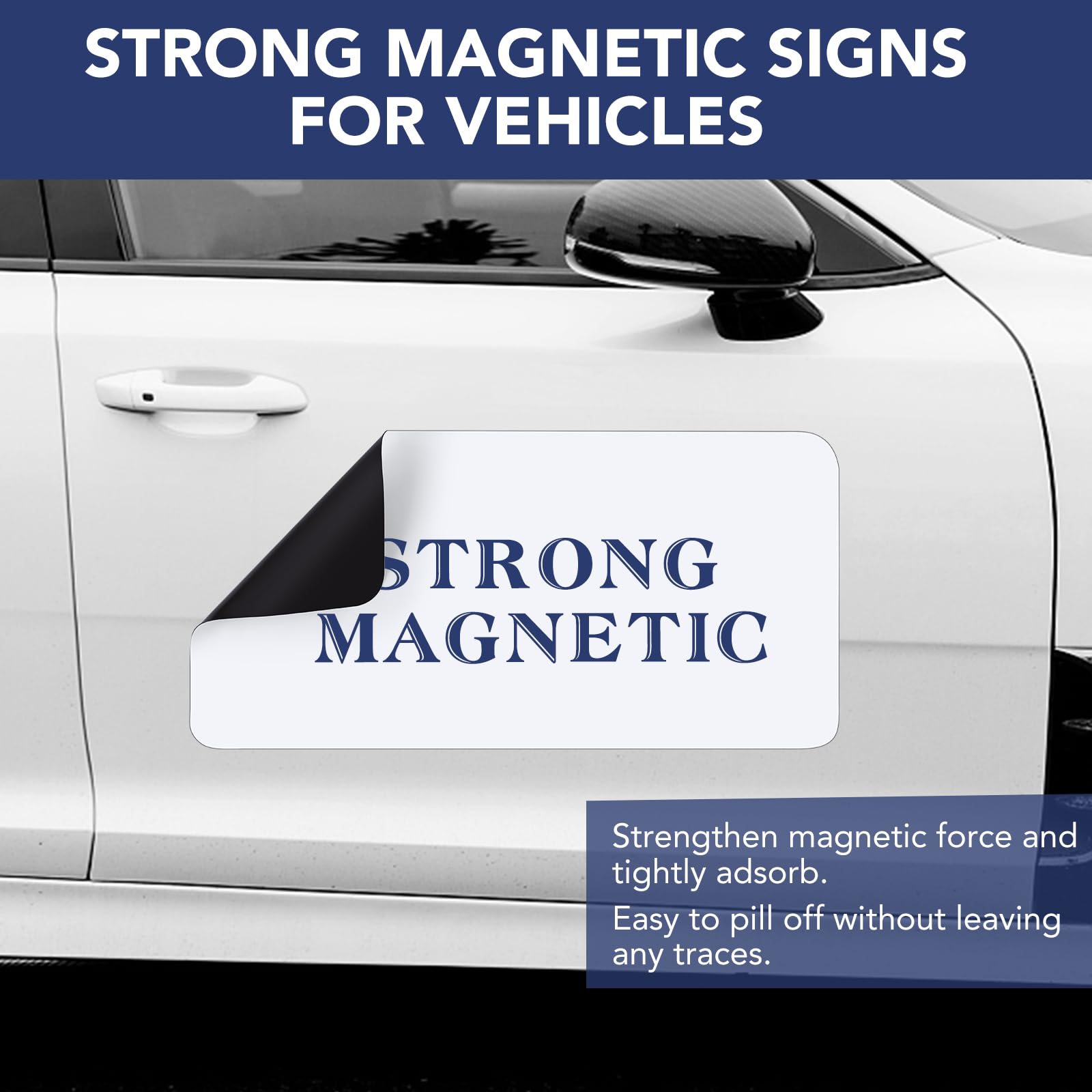 Diymag 2Pcs Blank Car Magnets, 24X12 Inch Car Door Magnets Signs Rounded Corners Flexible Magnetic Bumper Sticker To Advertise C