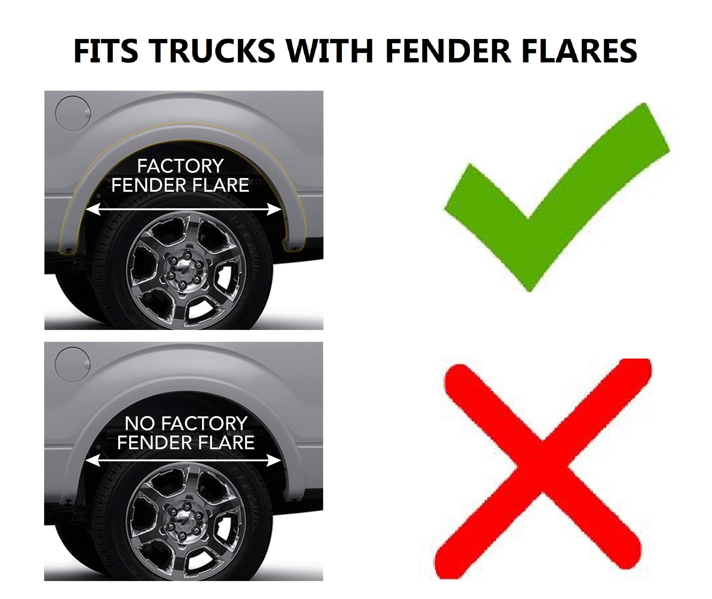 Husky Liners - Rear Mud Guards | 2015 - 2020 Ford F-150 W/ Oem Fender Flares, Rear Set - Black, 2 Pc. | 59451