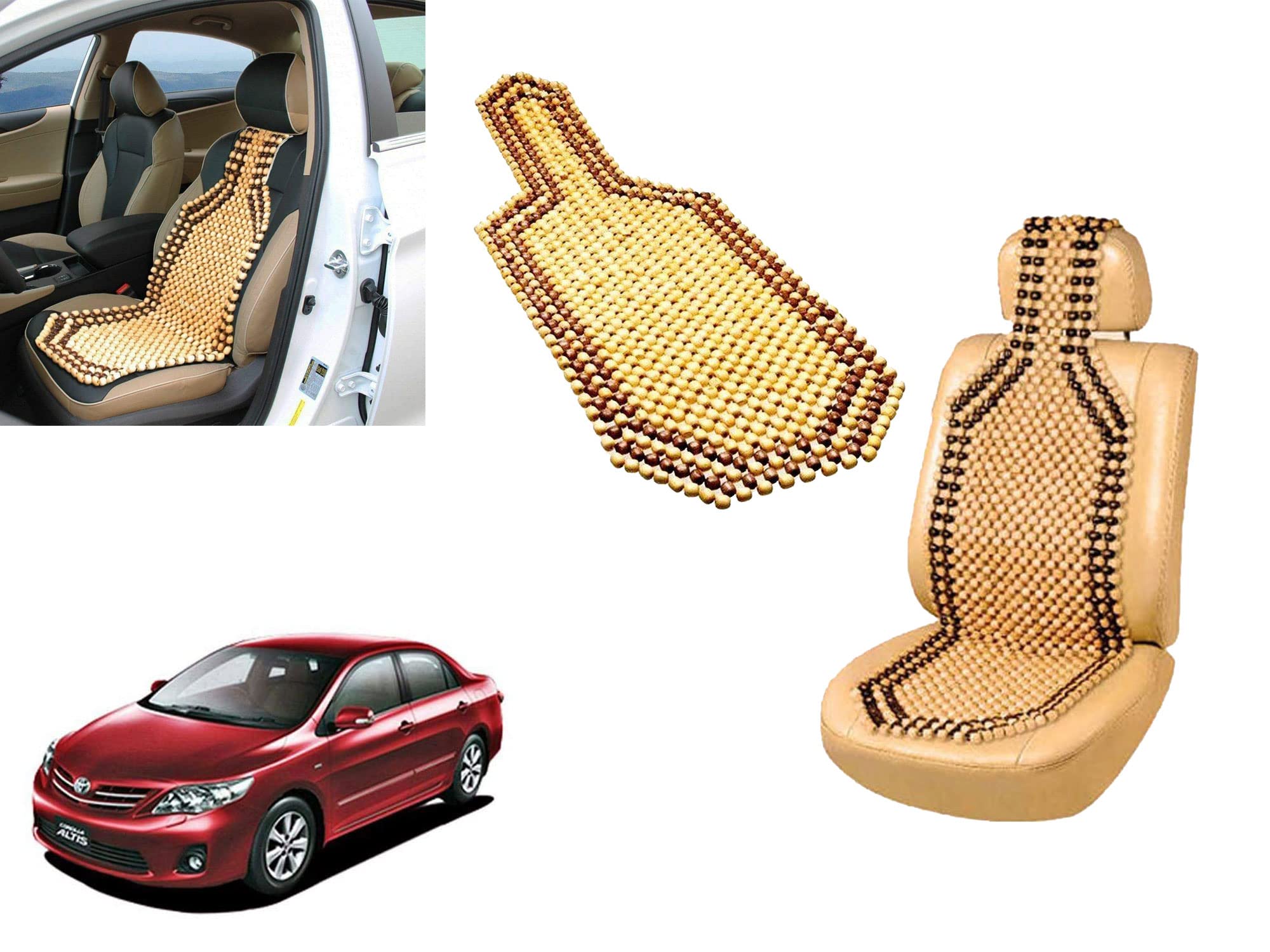 Auto Pearl Car Wooden Bead Seat Cover for  Corolla Altis