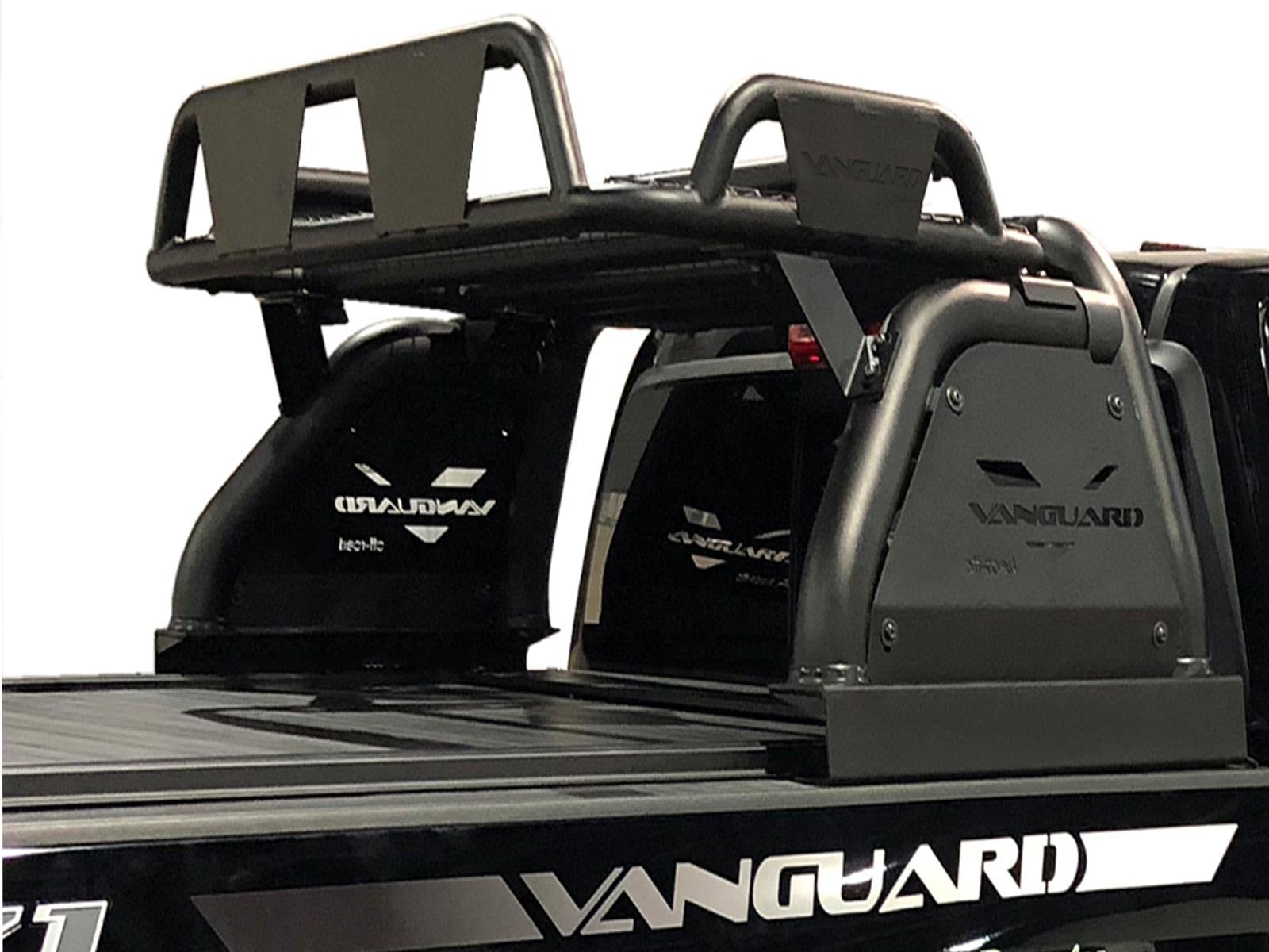 Vanguard Black Powdercoat Raven Bed Bar 2.5in Cube LED Light Kit | Compatible with 07-25 Half-Ton Trucks