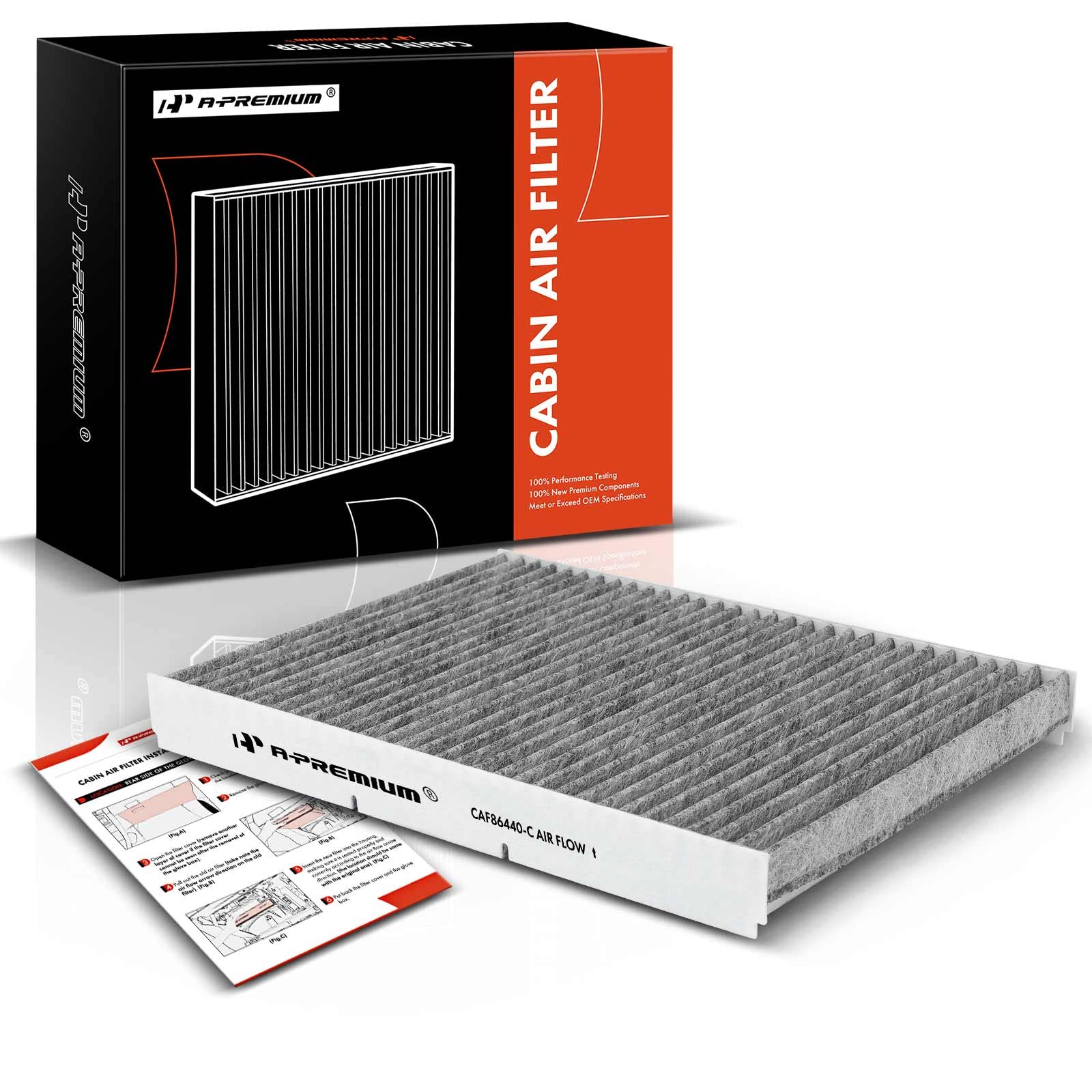 A-Premium Cabin Air Filter W/Activated Carbon Compatible With Vw Jetta 1993-2005, Passat 2001-2005, Golf 1993-2006, Beetle 1998-