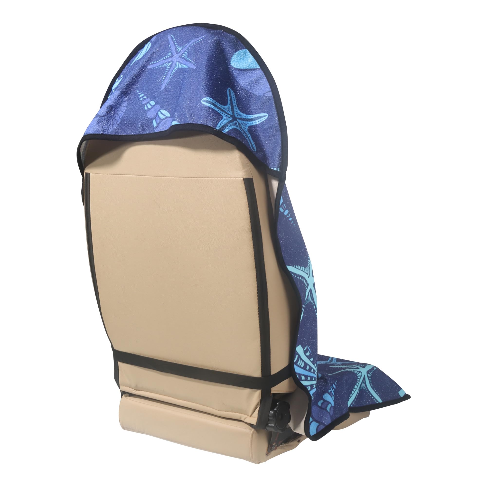 LoyaGour Car Seat Cover Towel Protector, Waterproof, 1Pcs, Conch Shells Starfish, Ideal for Gym, Running, Swimming, Beach, Hiking