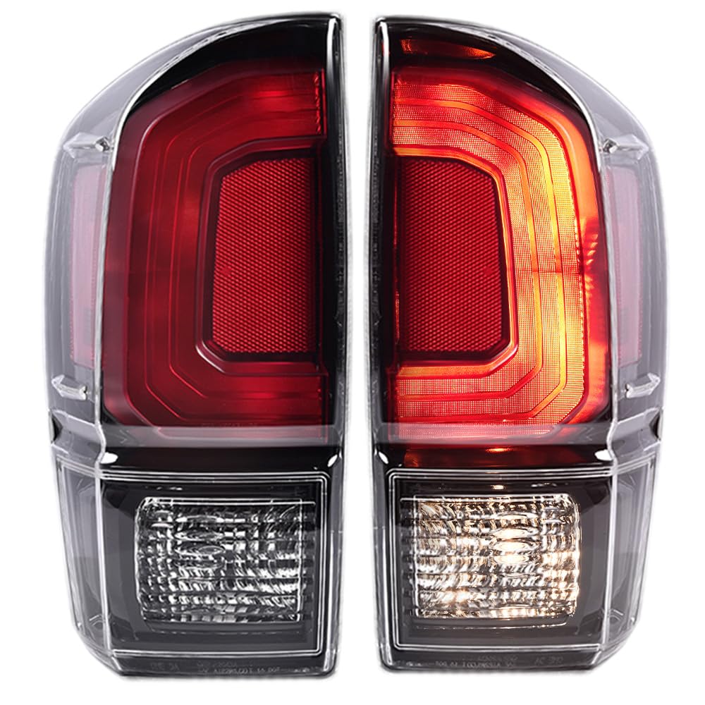 LQI Tail Lights Assembly Compatible with Toyota Tacoma 2016-2021 All Models Left & Right Rear Brake Lamps Assembly Luces trasera