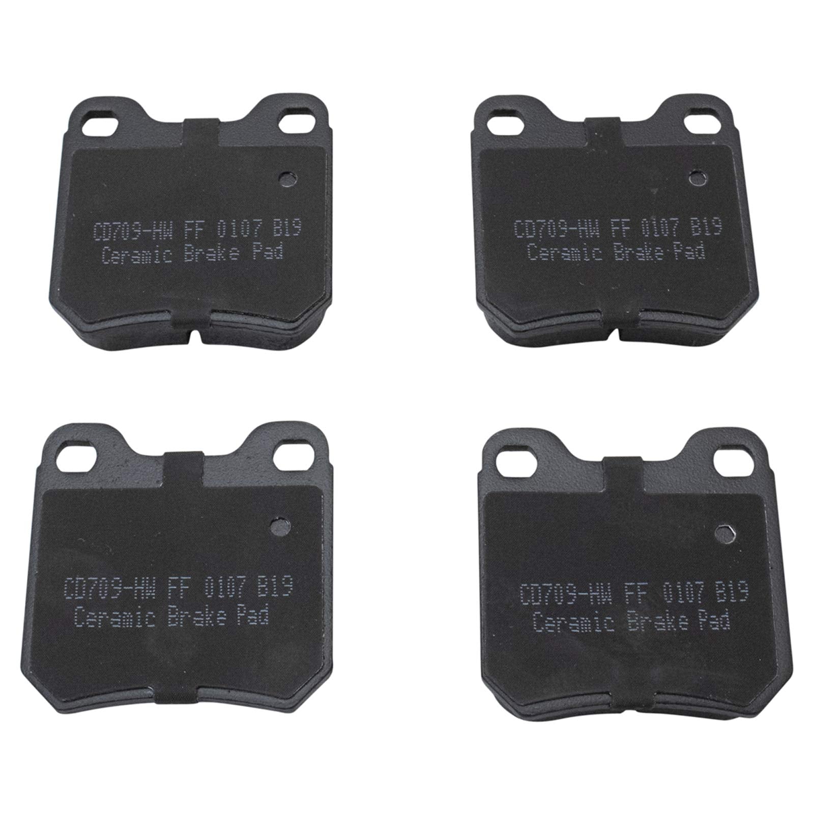 TRQ Rear Brake Pads Ceramic Compatible with 1997-2001 Cadillac Catera 1999-2003 Saab 9-3 1997-1998 900 2001-2002 Saturn L100 200