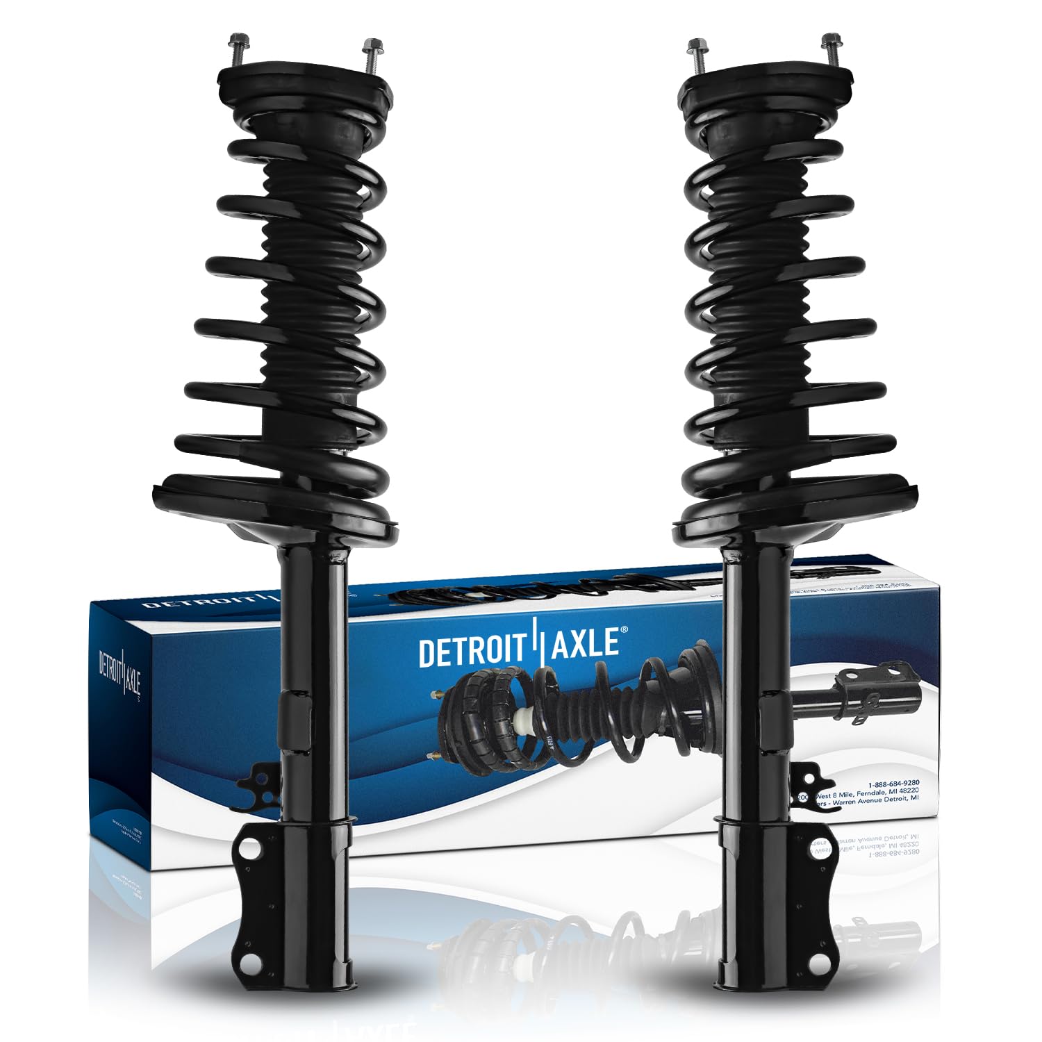 Detroit Axle - 2 Rear Struts For 1997-2001 [2.2L] Camry, 1999-2003 Toyota Solara Complete 2 Struts W/Coil Springs Replacement Qu