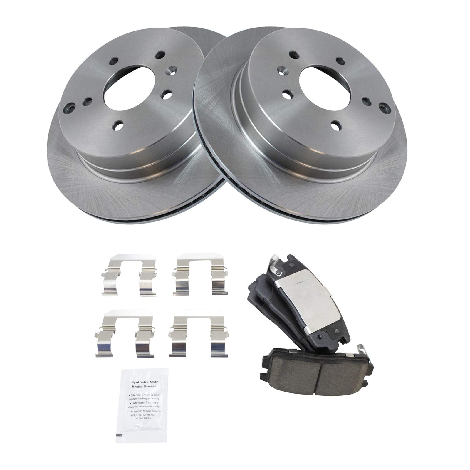 Trq Rear Brake Pad & Rotor Kit Brake Pads Brake Rotor Ceramic Compatible With 2012-2015 Chevrolet Captiva Sport 2007-2009 Equino