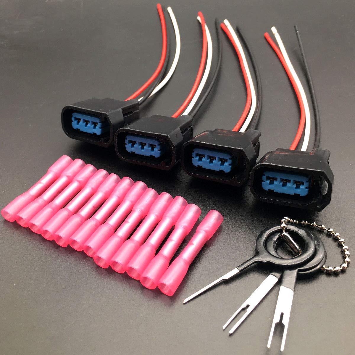 SET 4 Ignition Coil Connector Plug pigtails work For HONDA CIVIC CRV S2000 ACURA RSX K Series