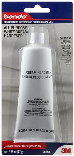 3M Bondo All-Purpose Cream Hardener, 2.75 oz, White, Ideal for Interior & Exterior Use, Model 20058-3PK, Case of 3