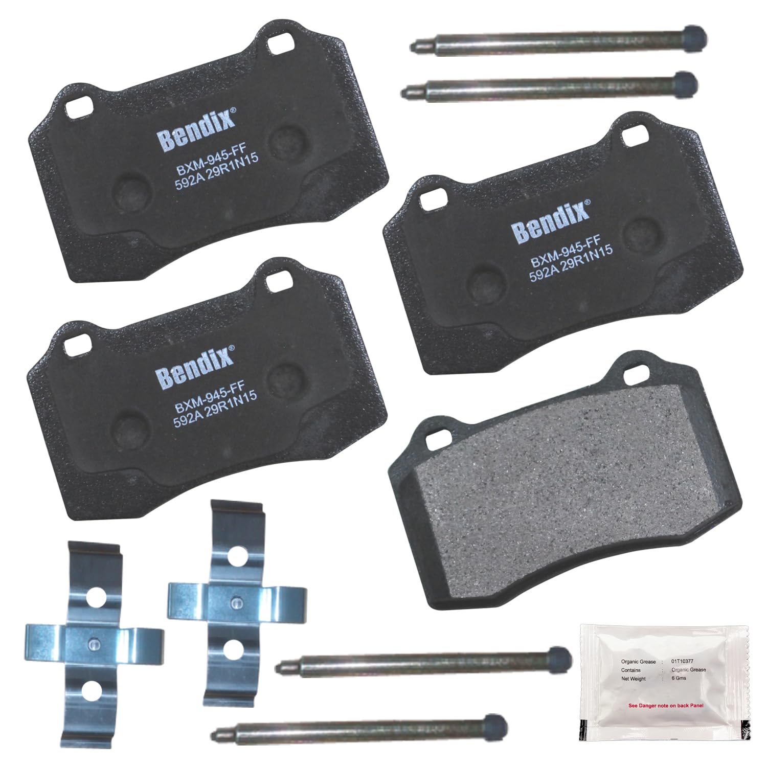 Bendix Priority1 Cfm592A Semi-Metallic Rear Brake Pads For Select Models Cadillac Cts,Sts,Chevrolet Camaro,Ss,Chrysler 300,Dodge