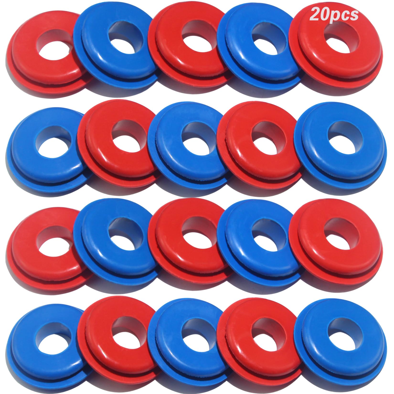 iBroPrat Glad Hand Seal Thick, 20pcs Gladhand Washers Rubber Seals Gasket Elastic Grommets for Semi Trucks Trailers Brake Air Ho