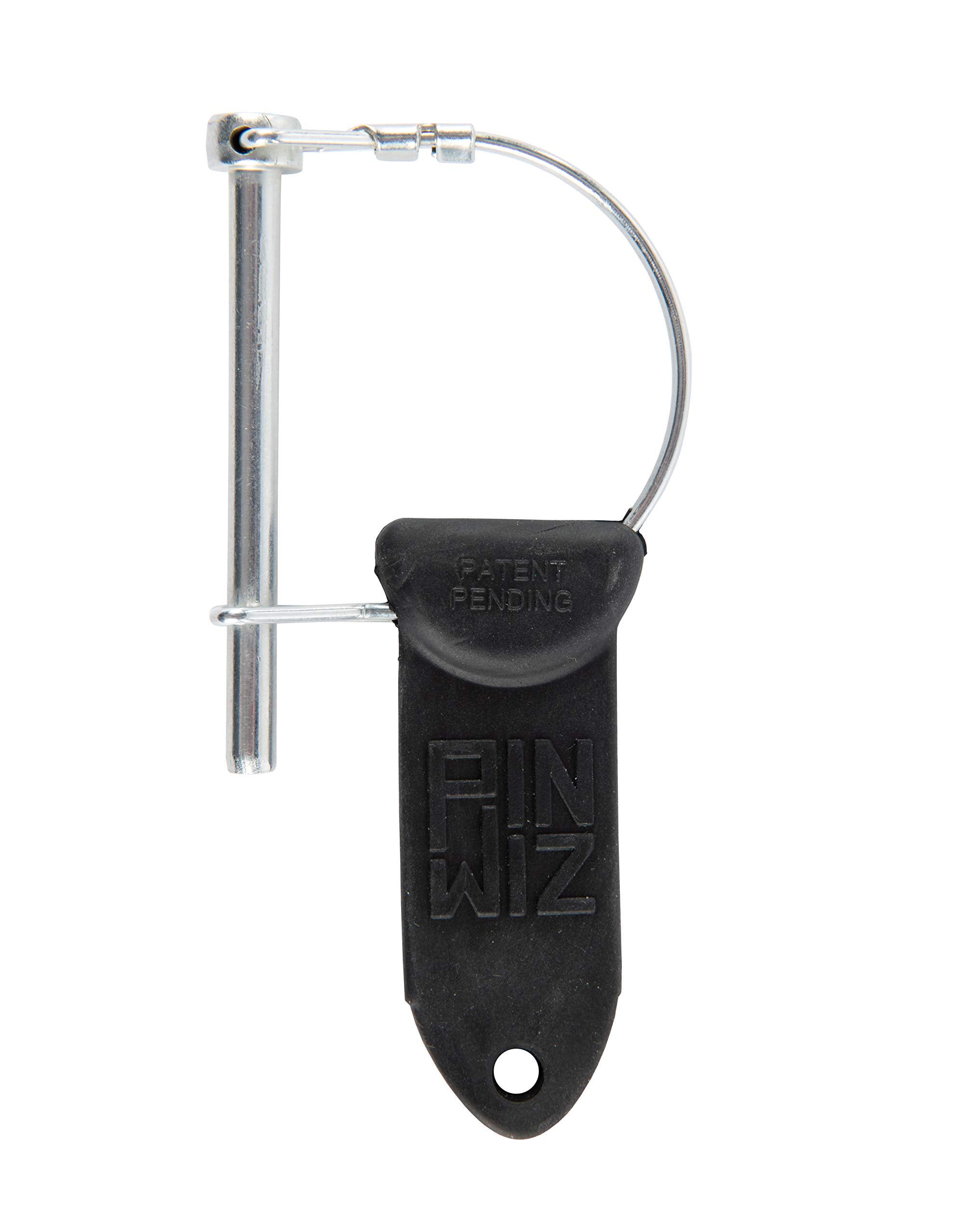 Pin Wiz Heavy-Duty Trailer Hitch Clips & Pins, Black, Carbon Fiber Steel & Zinc Alloy, 2 1/2' D Pin, 3/8' Diameter