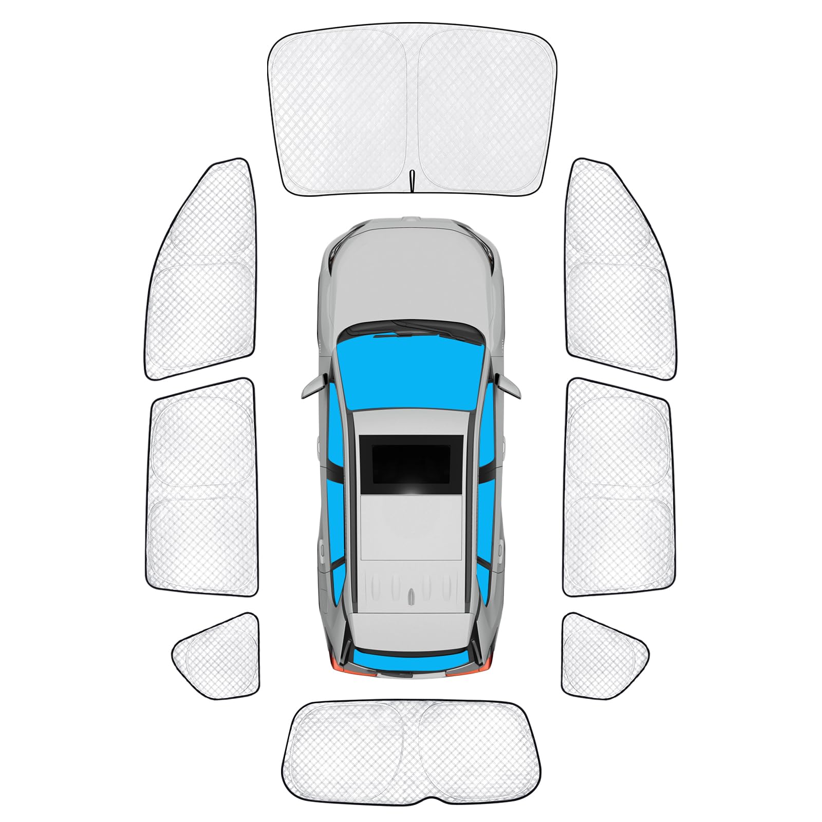 Kmf Windshield Sun Shade Replacement For Honda Hr-V Accessories 2016-2022, Side Window Sun Shade Cover Sun Visor Shield Cover, R