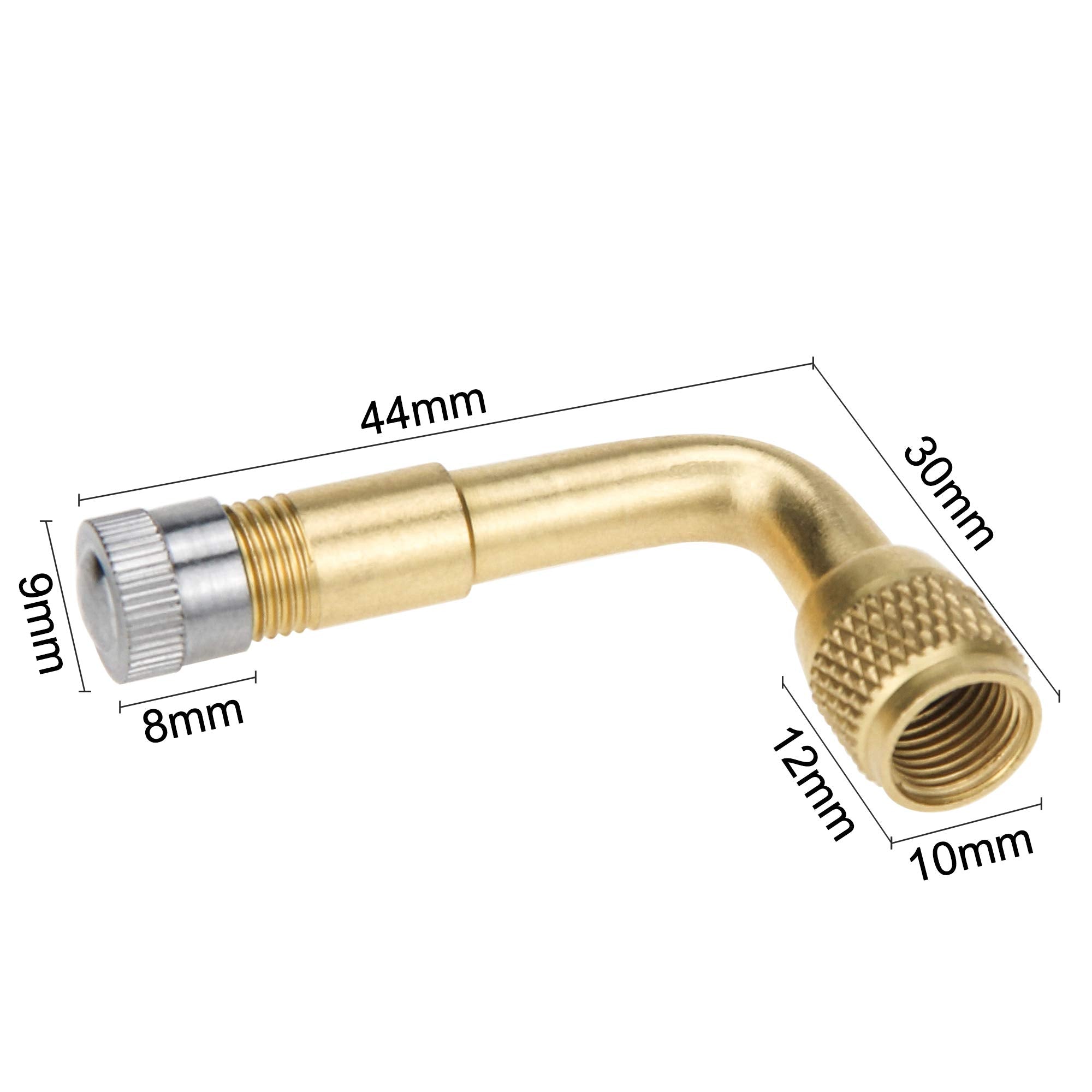 Mellbree Tire Valve Extensions, 8.25 Inch Flexible Schrader Tire Valve Stem Extension With 90 Degree Schrader Tire Valve Stem Ex