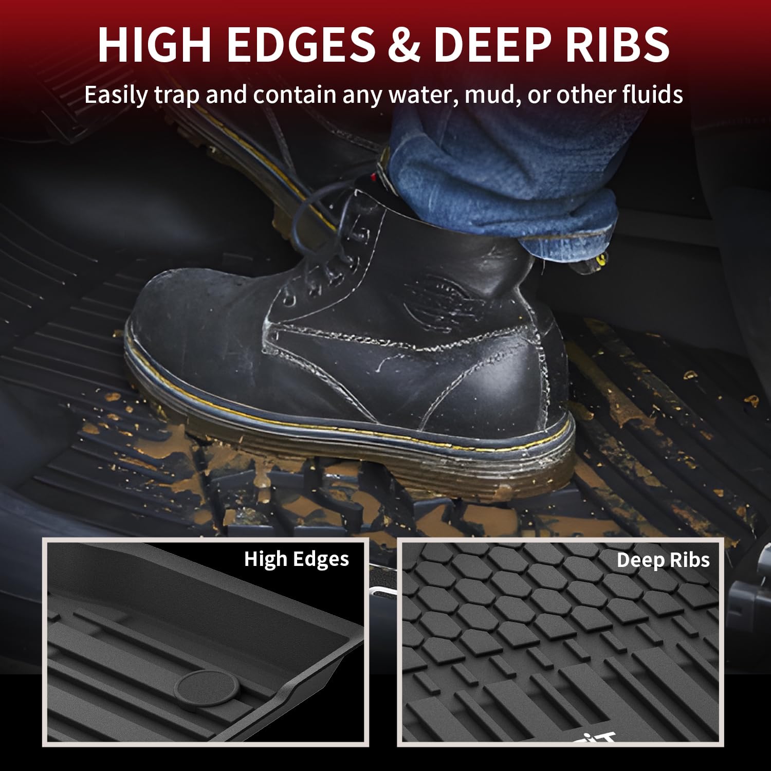 Lasfit Floor Mats For Toyota Sienna 7 Seats 2021-2024 2025 All Weather Tpe Custom Fit Floor Liner For Toyota Sienna Le/Xle/Xse/L