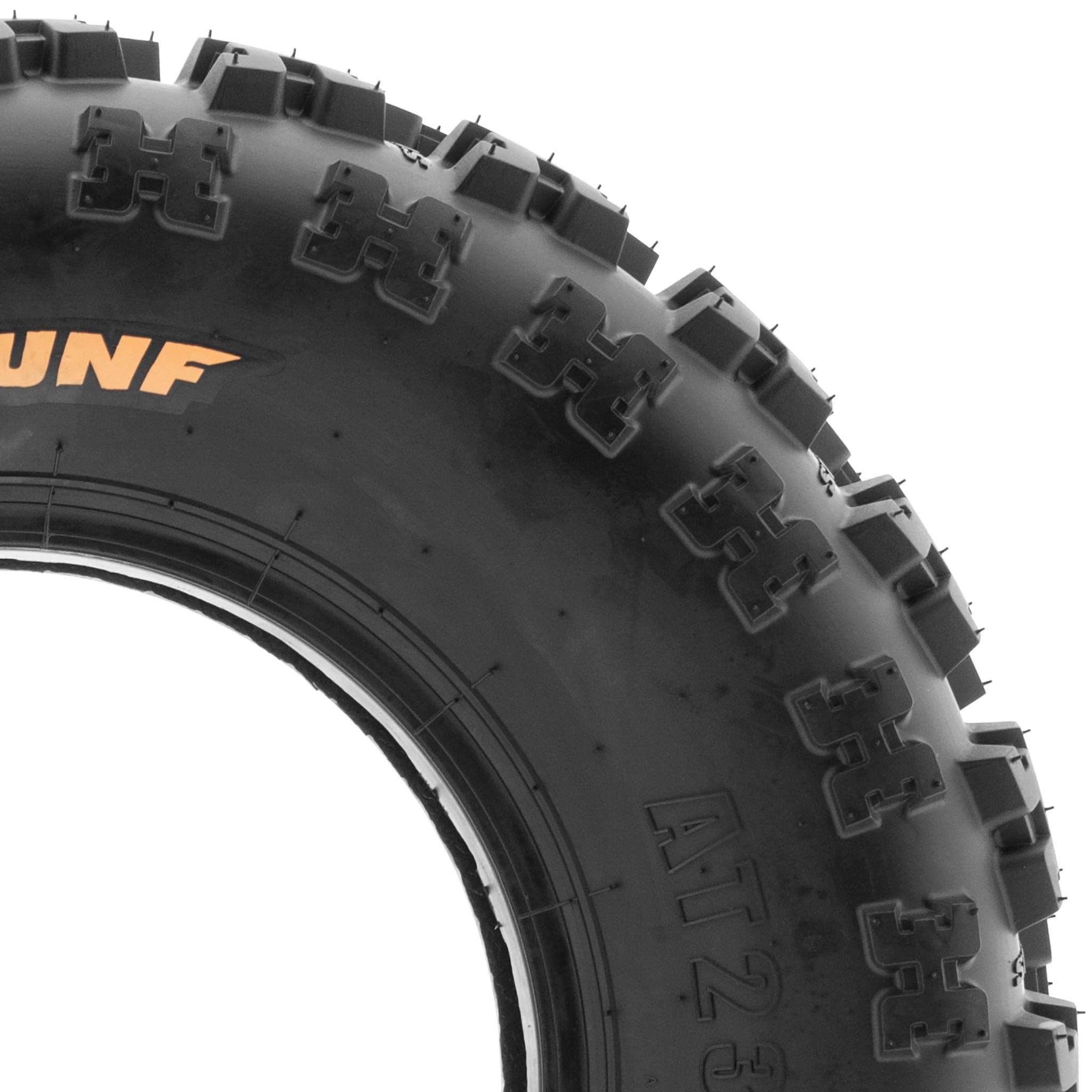 Pair Of 2 Sunf Atv Utv Knobby Sport Tires 22X7-10,6 Pr Tubeless A027