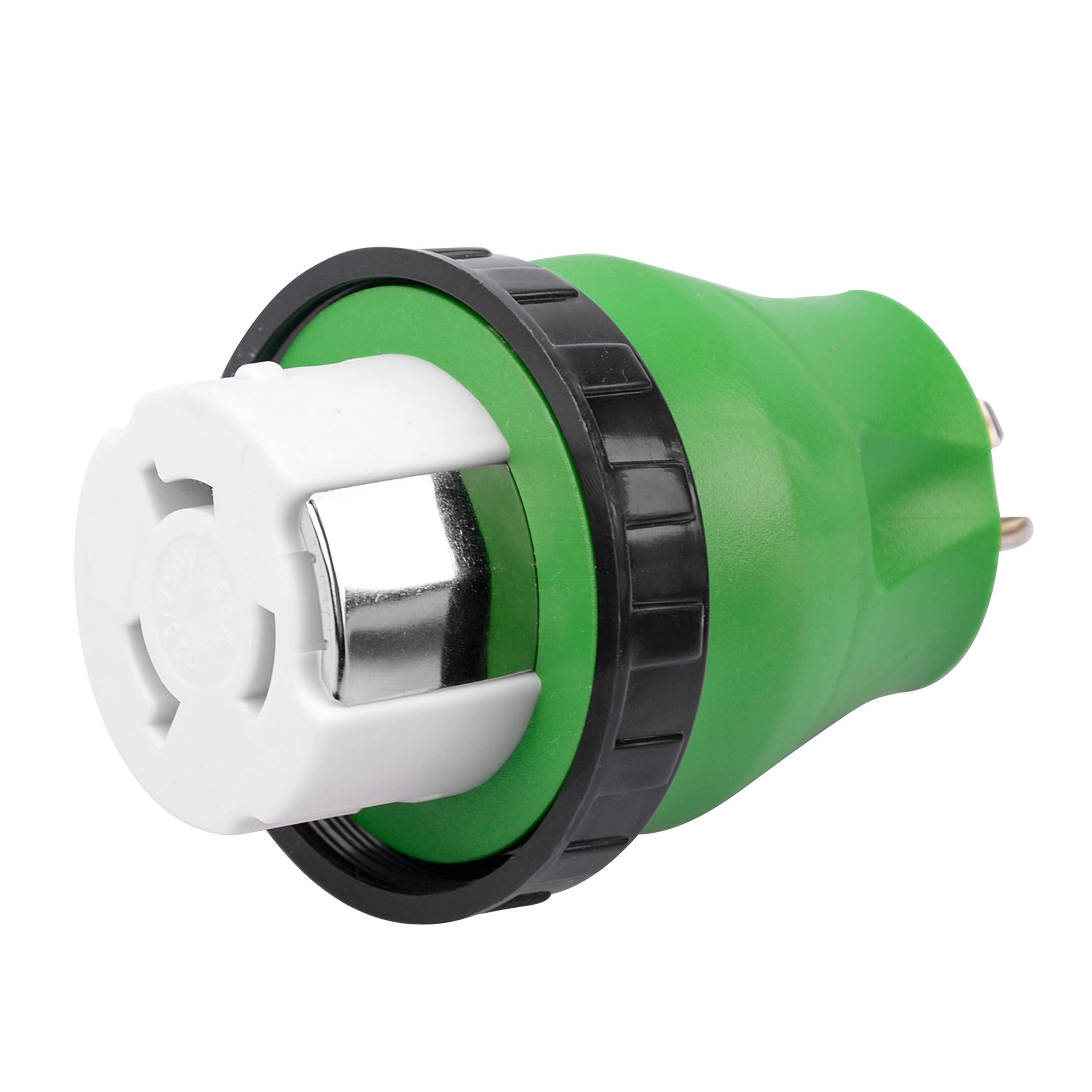 Rvguard 3 Prong 15 Amp To 50 Amp Rv Adapter Plug With Locking Connector, 5-15P To Ss2-50R Locking Connector