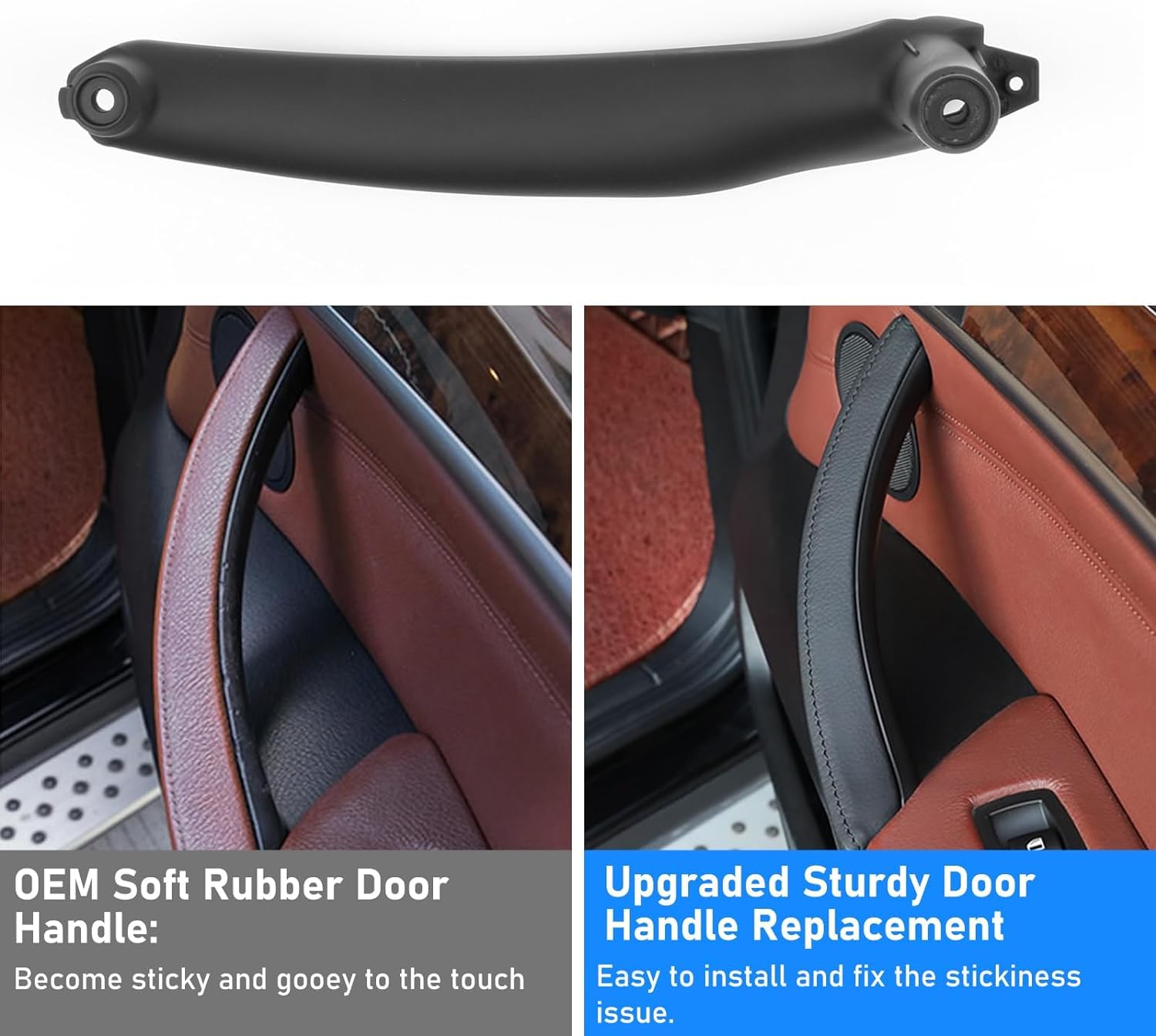 Jaronx For Bmw X5 X6 Door Pull Handle, Inner Door Trim Grab Cover Passenger Side Right Front/Right Rear Door Armrest Bracket (Fi
