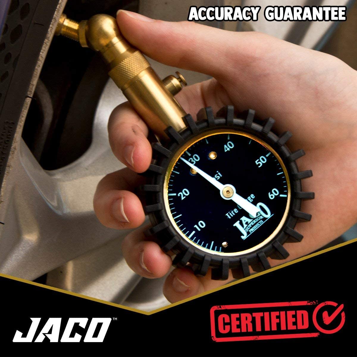 Jaco Elite Tire Pressure Gauge - 60 Psi