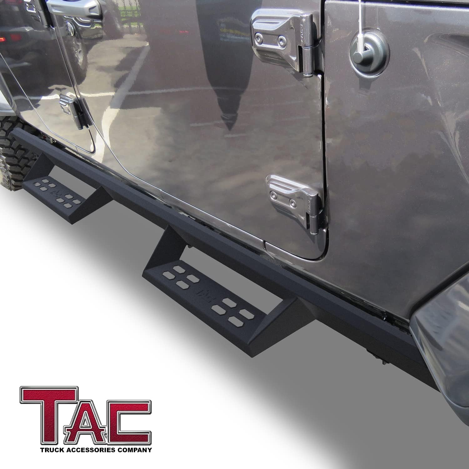 Tac Sniper Running Boards Compatible With 2020-2024 Jeep Gladiator Jt Truck Pickup 4' Drop Fine Texture Black Side Steps Nerf Bars Rock Slider Armor Off-Road Accessories (2Pcs)