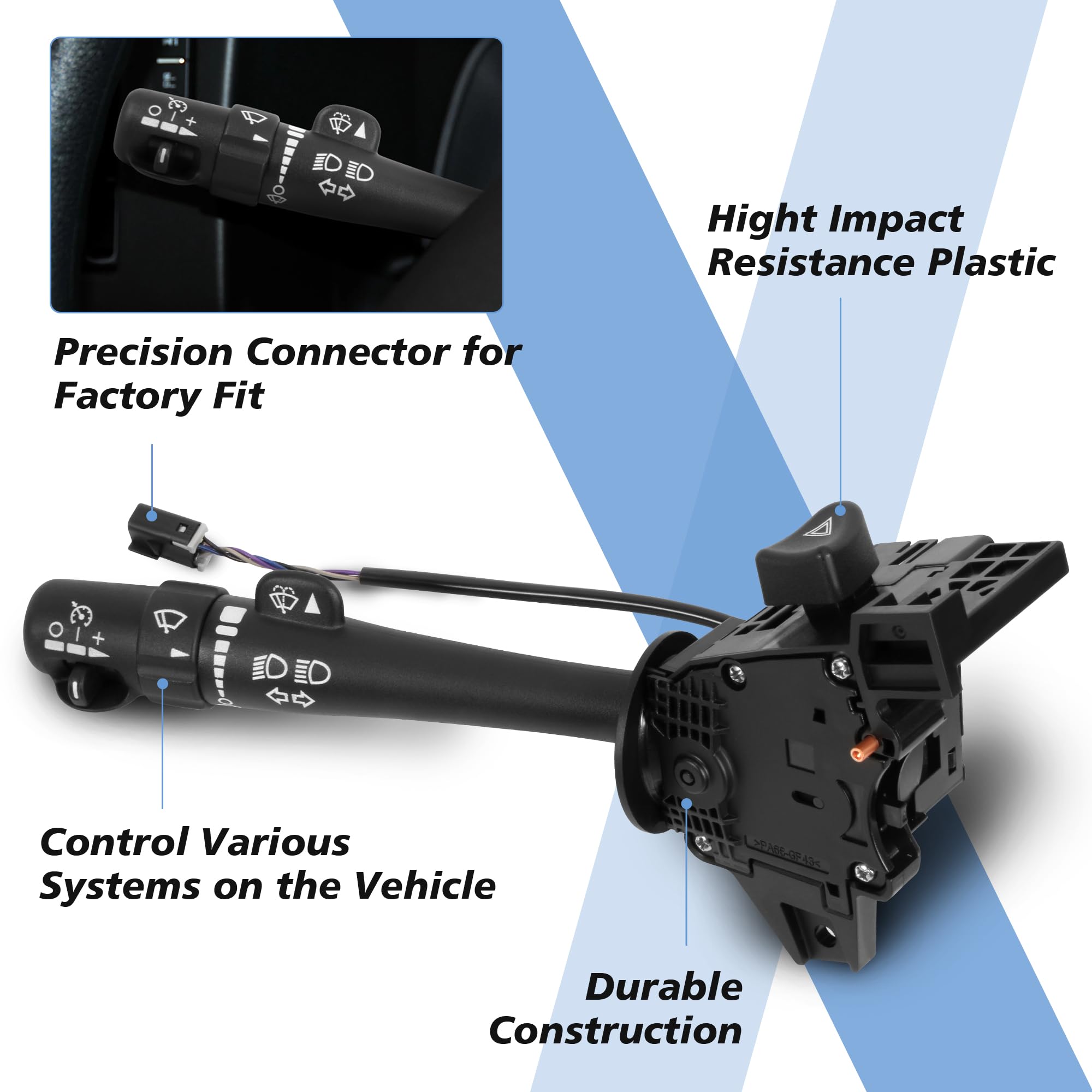 Basiker Turn Signal Switch Multi-Function Combination Wiper Switch Replacement For 03-06 Chevy Silverado Tahoe Gmc Sierra Yukon,