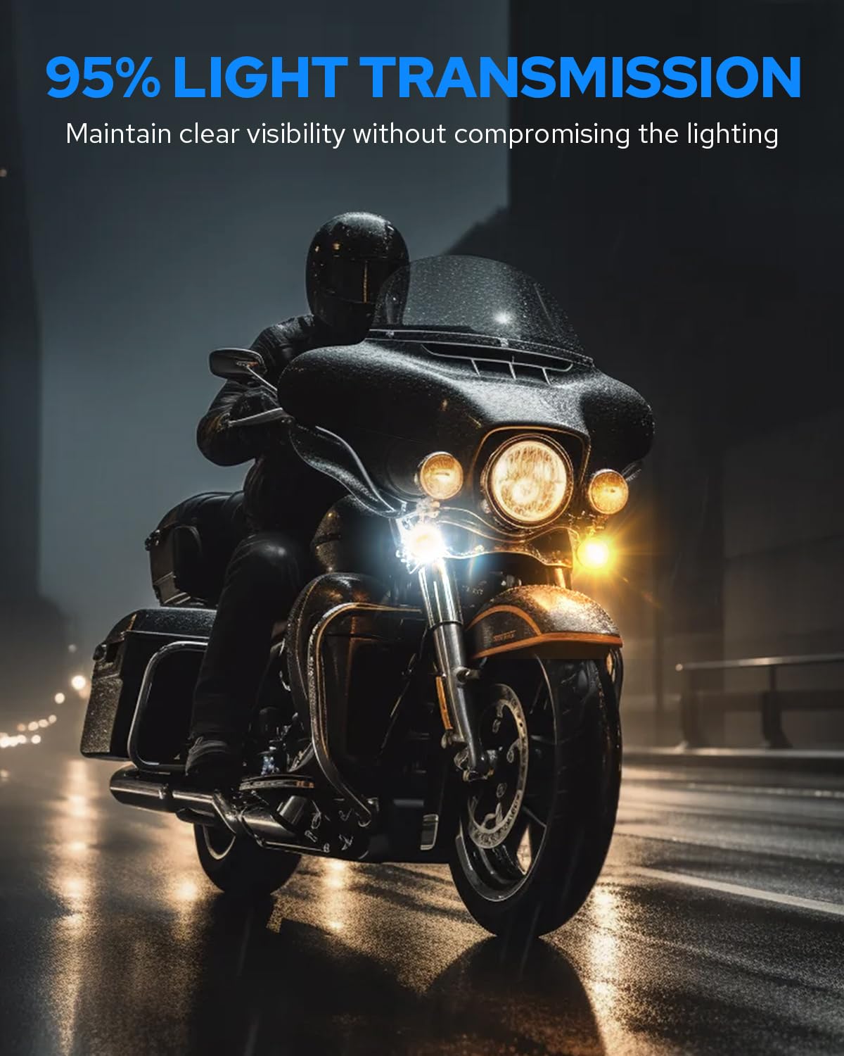 Benlari Smoke 2'' Turn Signal Lens Bullet Turn Signal Light Lenses Covers Compatible For Harley Touring Softail Dyna Sportster S